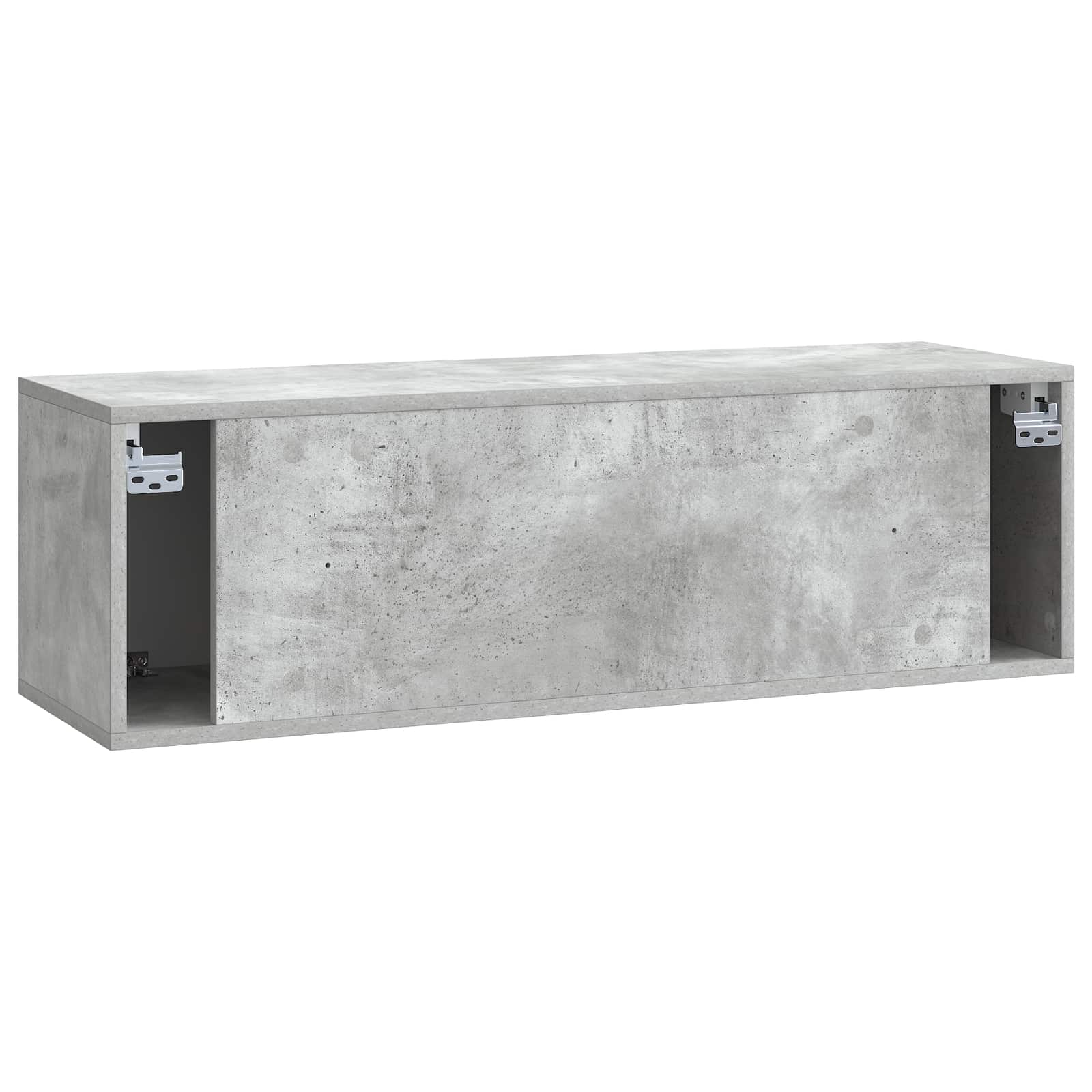 Meuble TV mural 98 x 31 x 30 cm Gris béton Bois d'ingénierie - XIOS