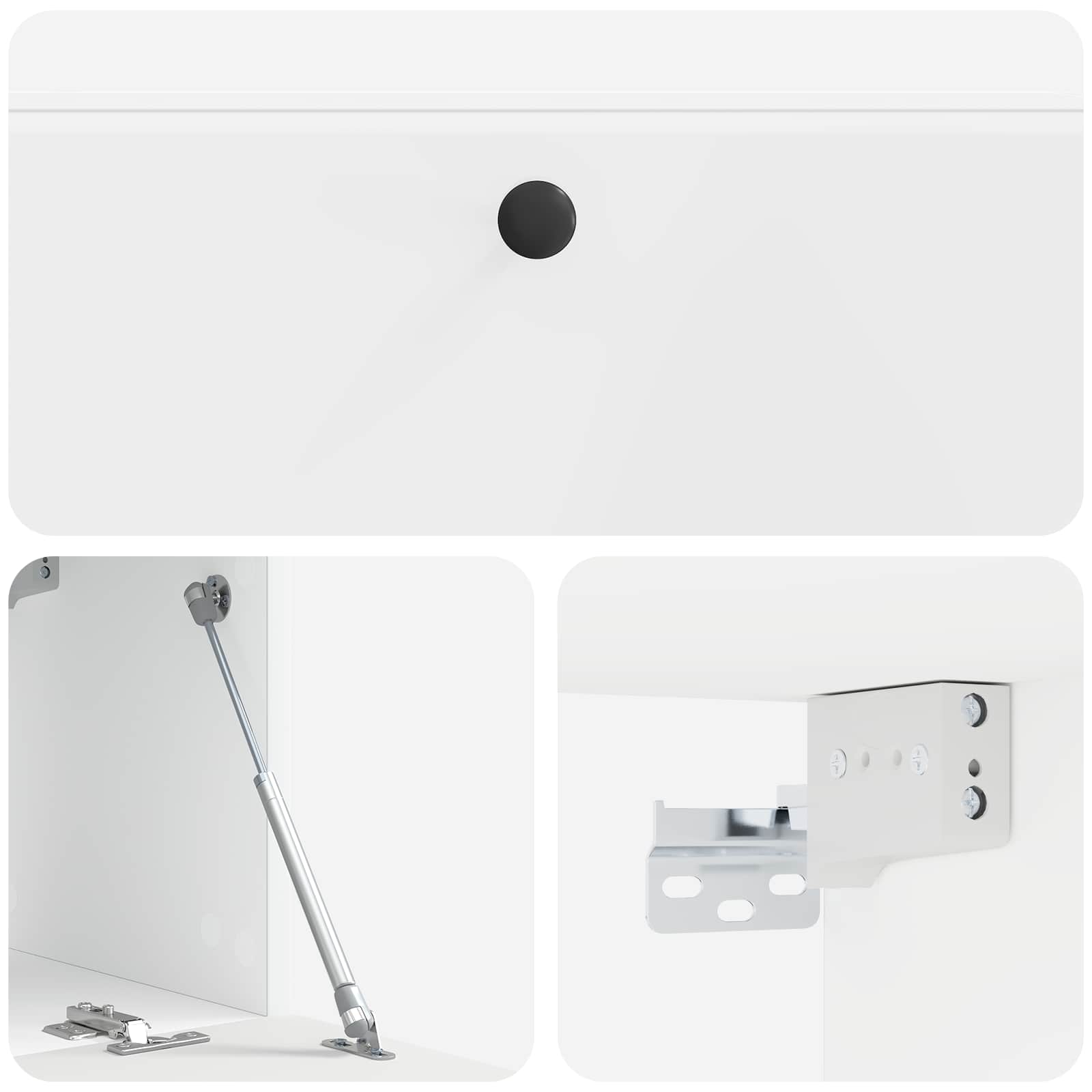 Meuble TV mural Montage mural Blanc brillant 98 x 31 x 30 cm - XIOS