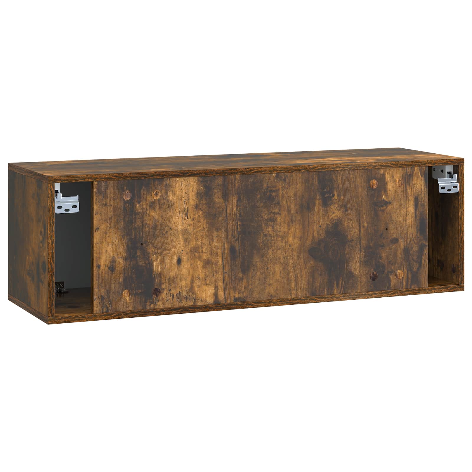 Meuble TV mural Chêne fumé 98 x 31 x 30 cm Bois d'ingénierie - XIOS