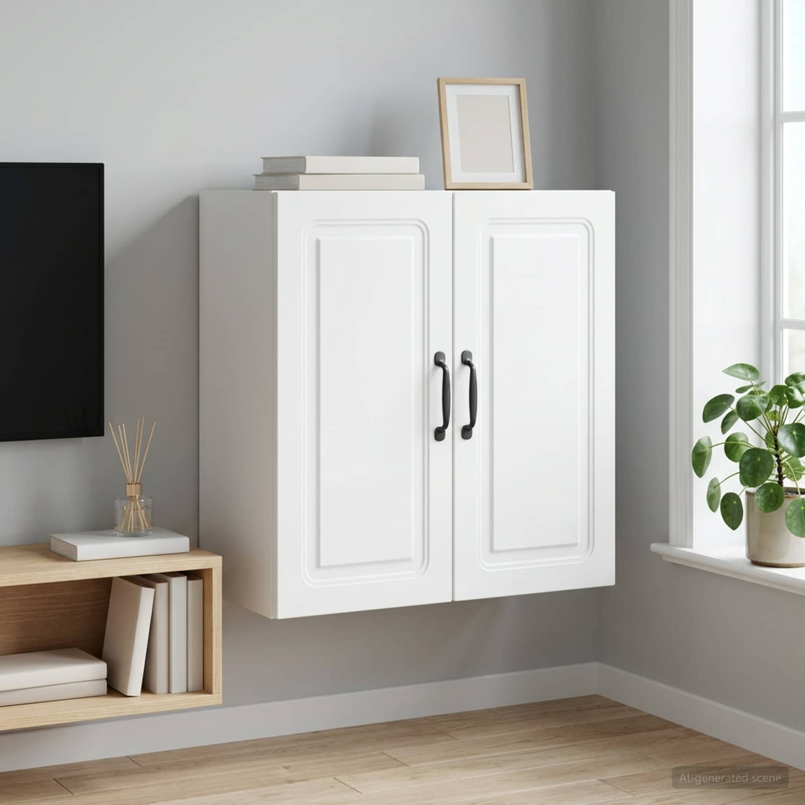 Armoire Murale 59 x 31 x 60 cm Bois d'ingénierie Blanc - XIOS