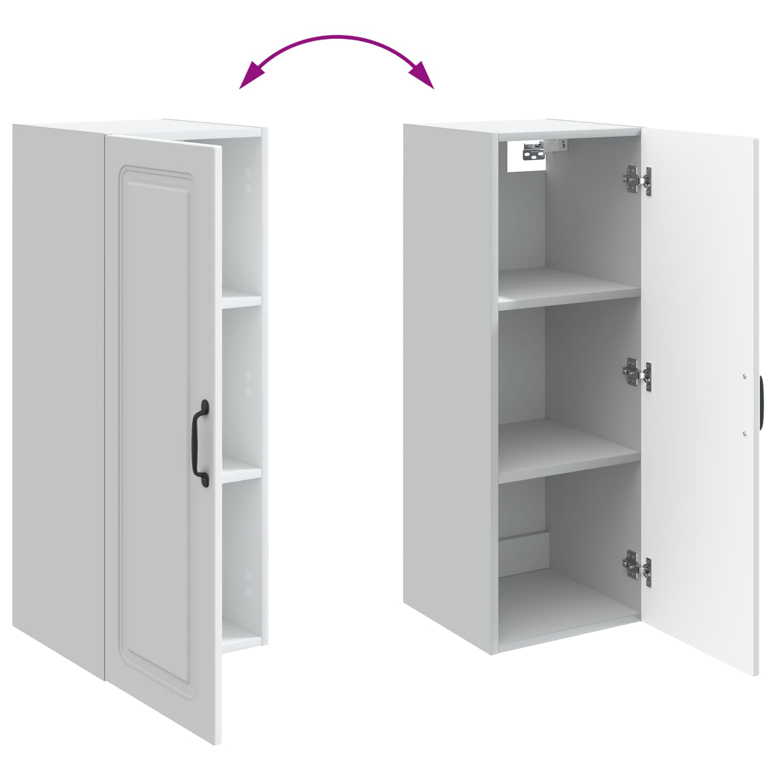 Armoire Murale 33 x 34,5 x 90 cm Bois d'ingénierie Blanc - XIOS