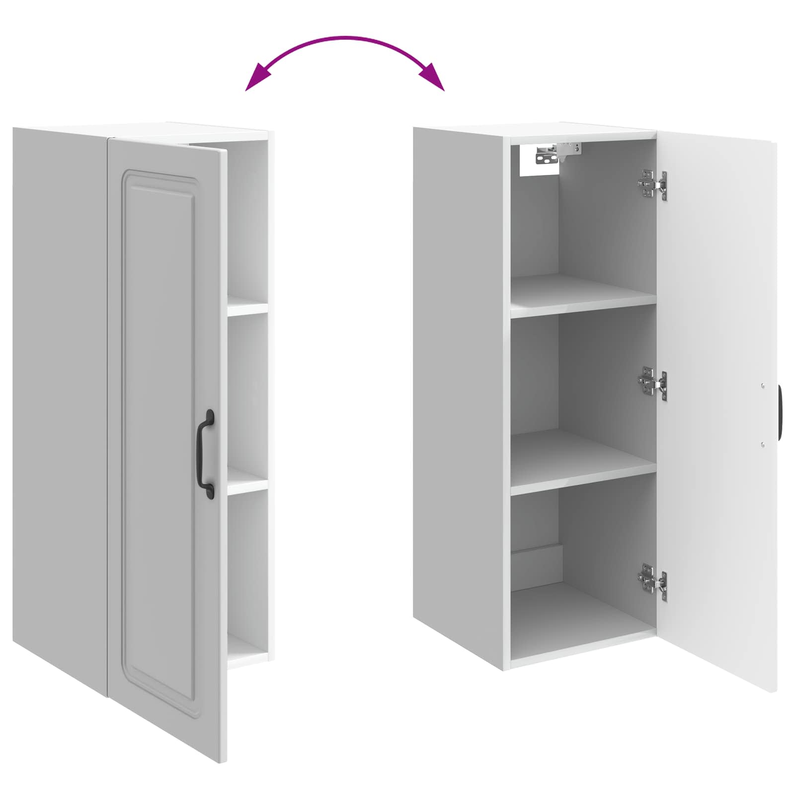 Armoire Murale Blanc brillant 33 x 34,5 x 90 cm - XIOS