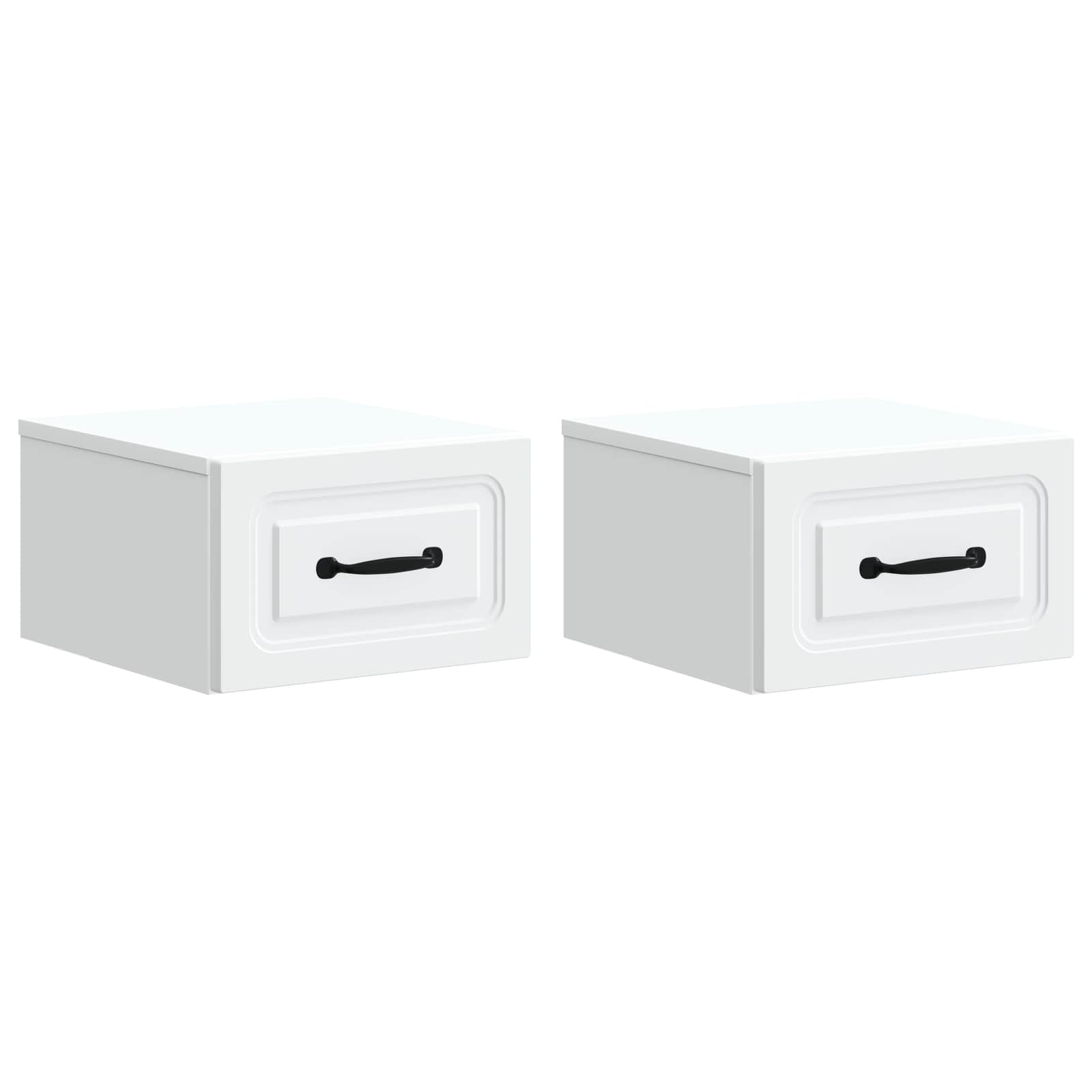 Cabinet de chevet mural 2 pcs Blanc 34,5 x 33 x 20 cm - XIOS