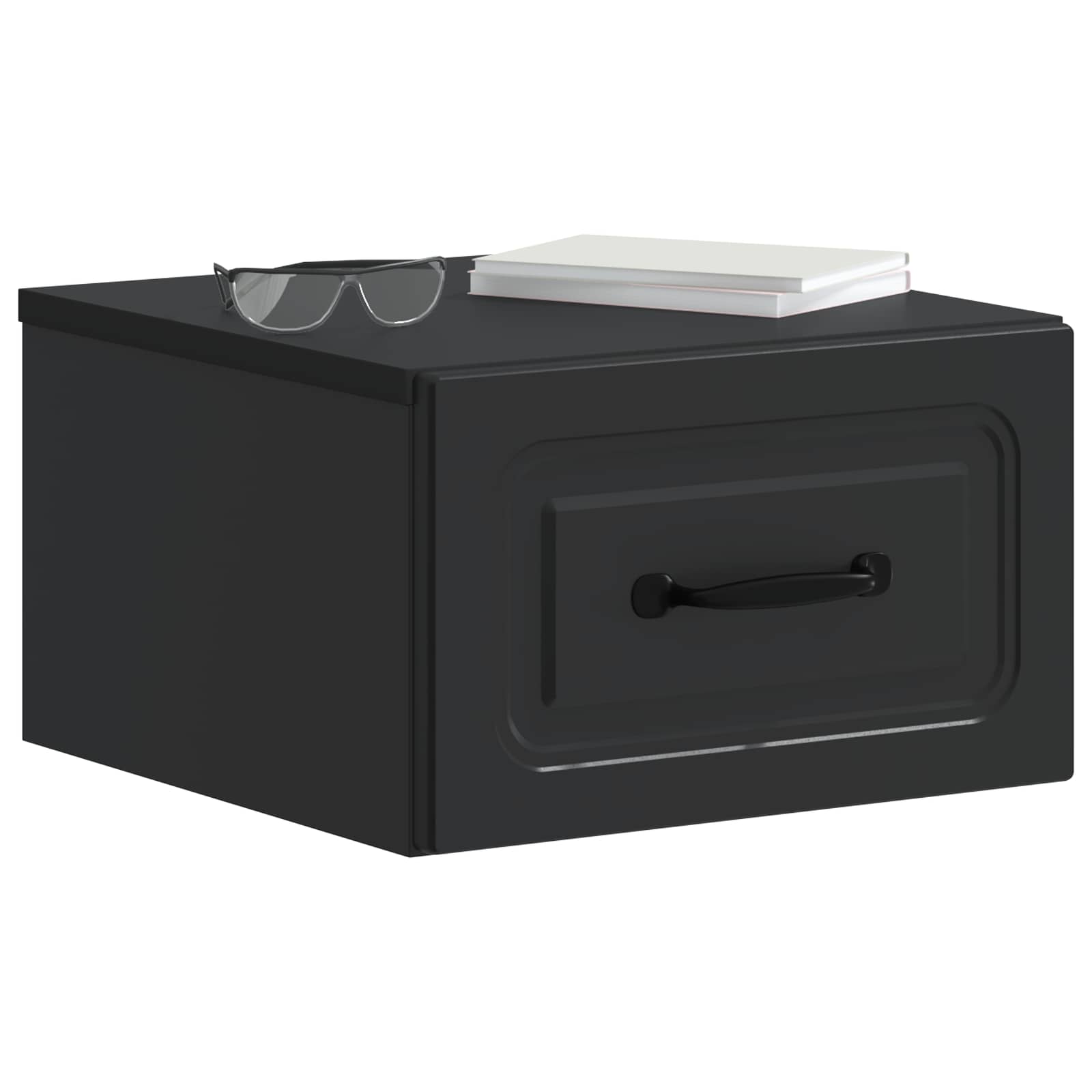 Cabinet de chevet mural 2 pcs Noir 34,5 x 33 x 20 cm - XIOS