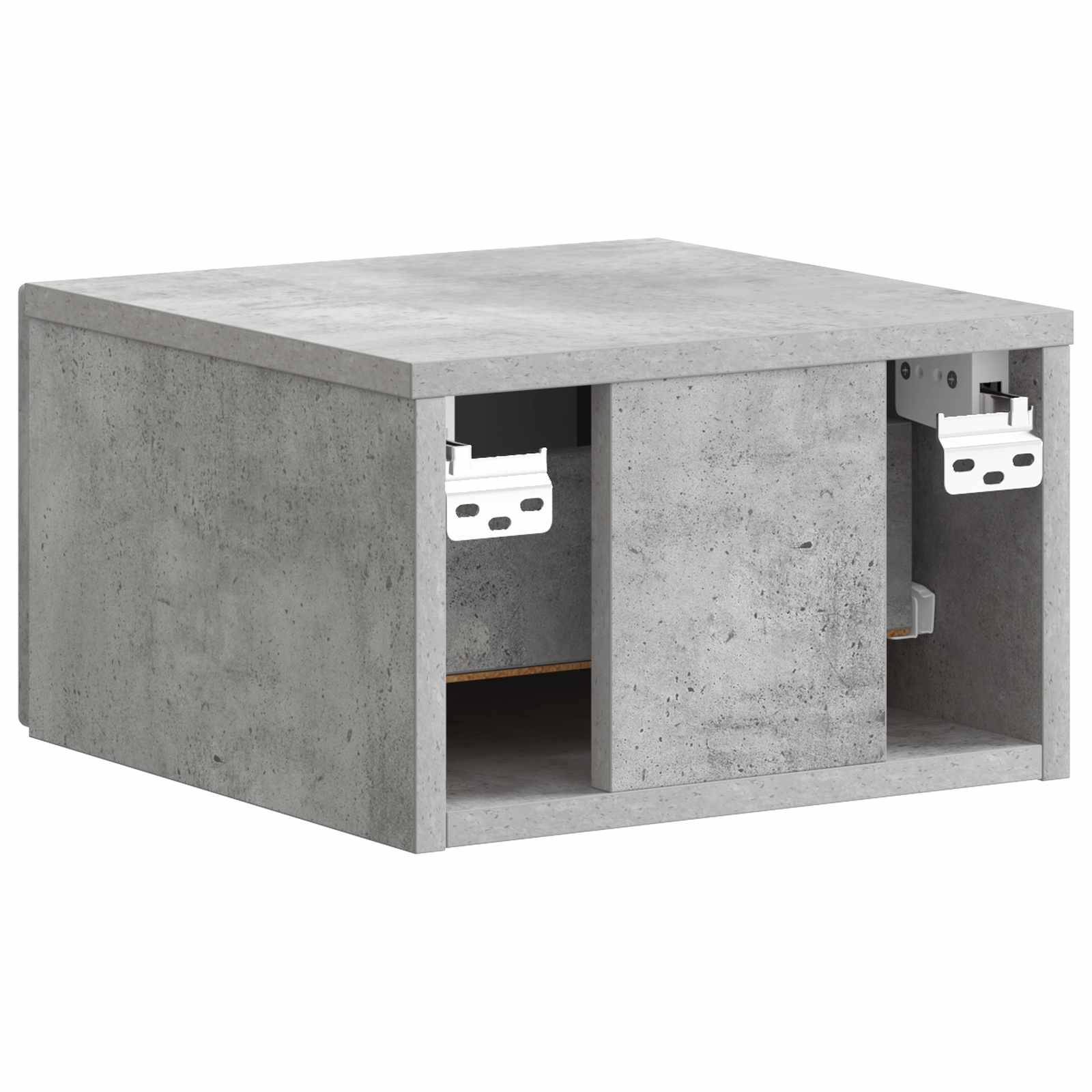 Cabinet de chevet mural 2 pcs Gris béton 34,5 x 33 x 20 cm - XIOS
