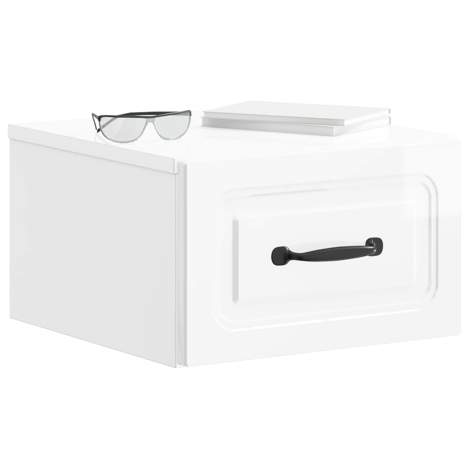 Cabinet de chevet mural 2 pcs Blanc brillant 34,5 x 33 x 20 cm - XIOS