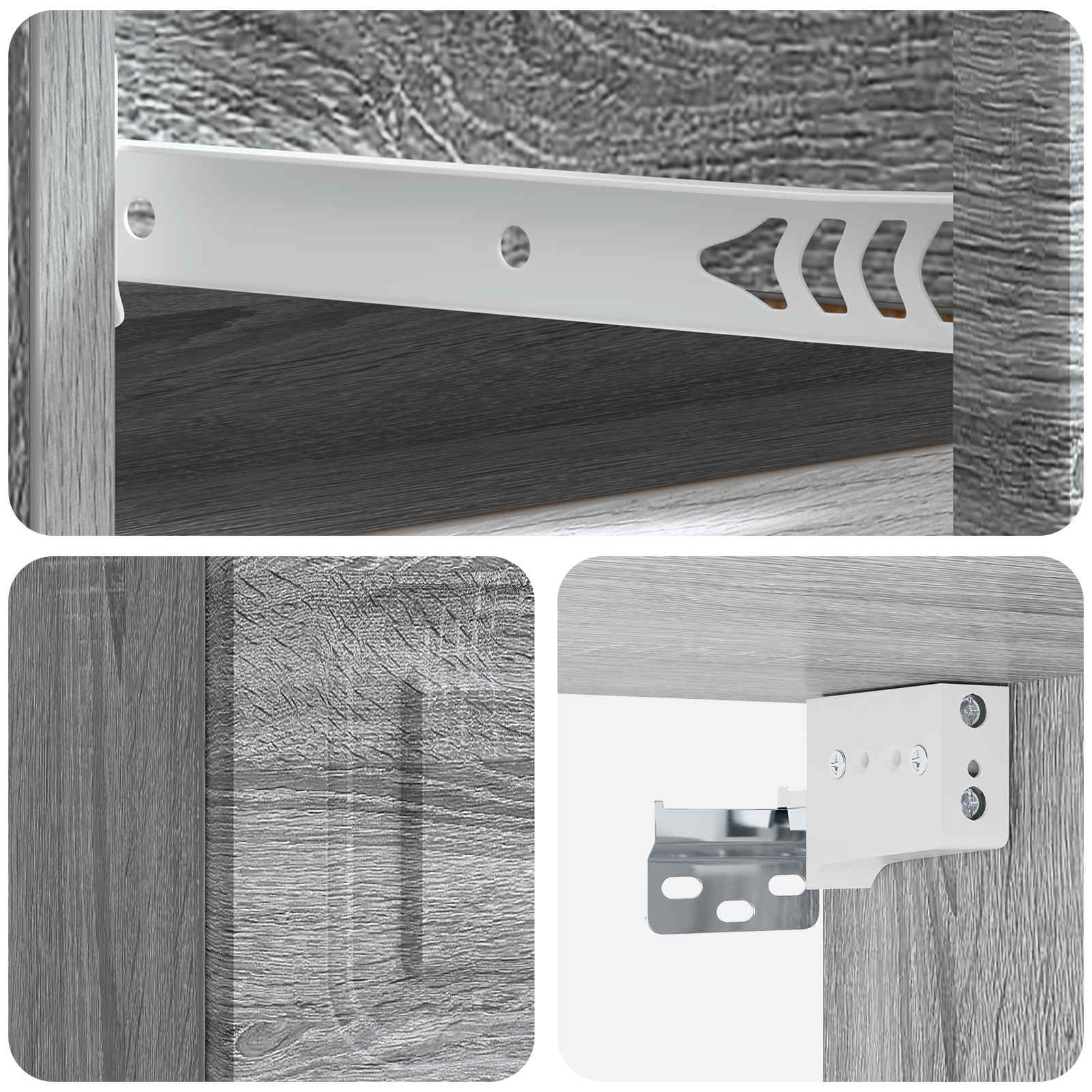 Cabinet de chevet mural 2 pcs Sonoma gris 34,5 x 33 x 20 cm - XIOS