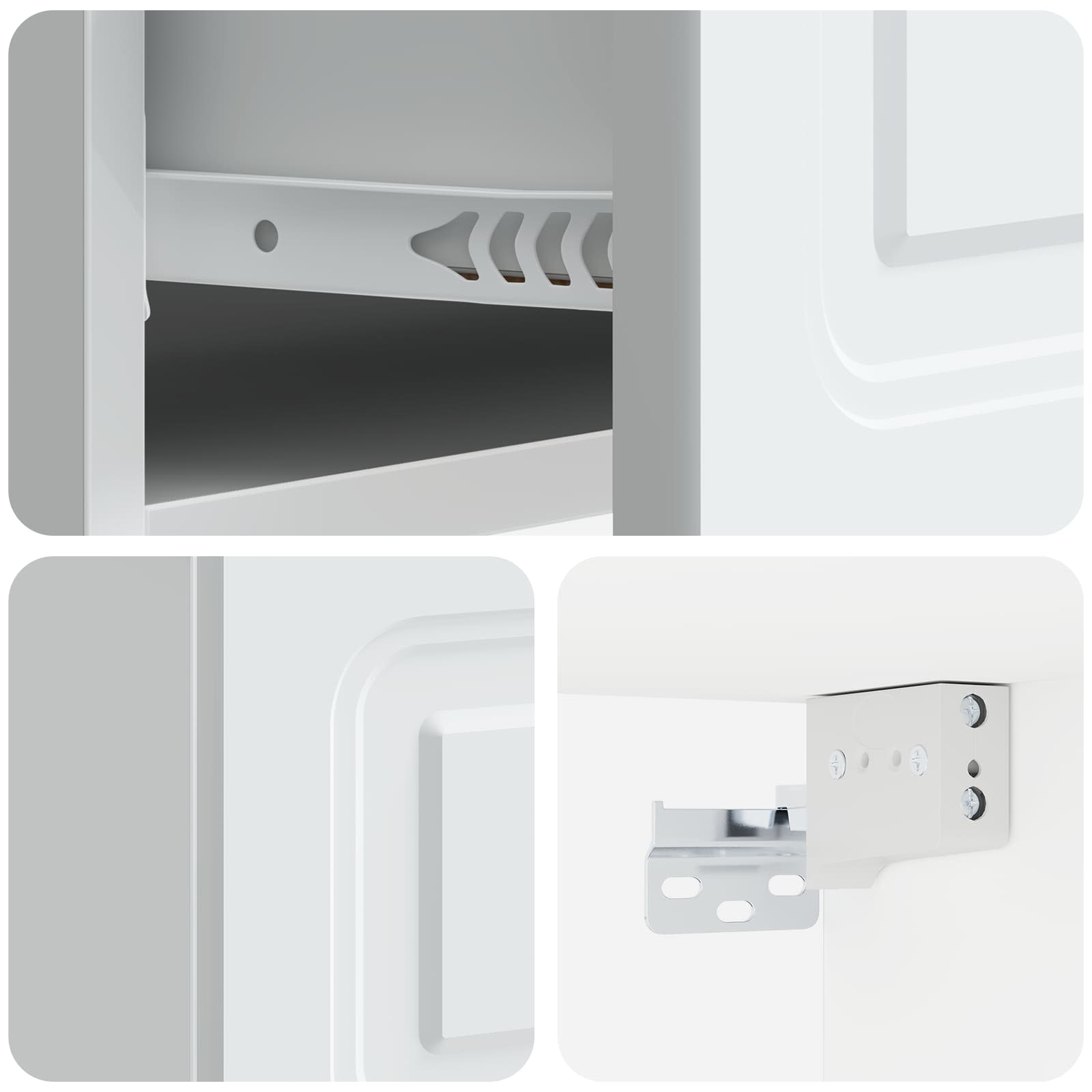 Cabinet de chevet mural 2 pcs Blanc 49 x 34,5 x 20 cm - XIOS