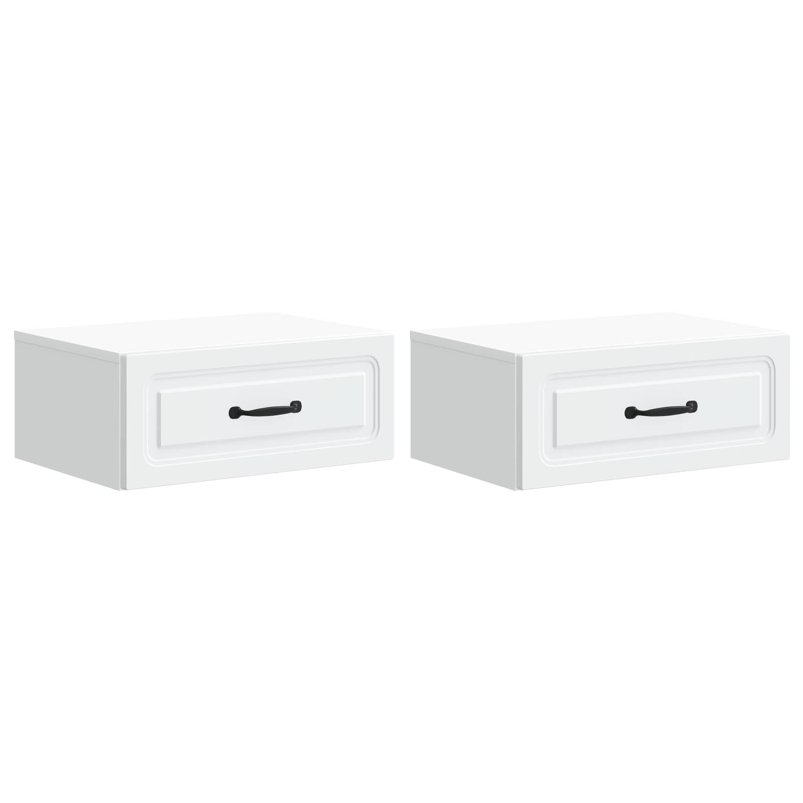 Cabinet de chevet mural 2 pcs Blanc 49 x 34,5 x 20 cm - XIOS