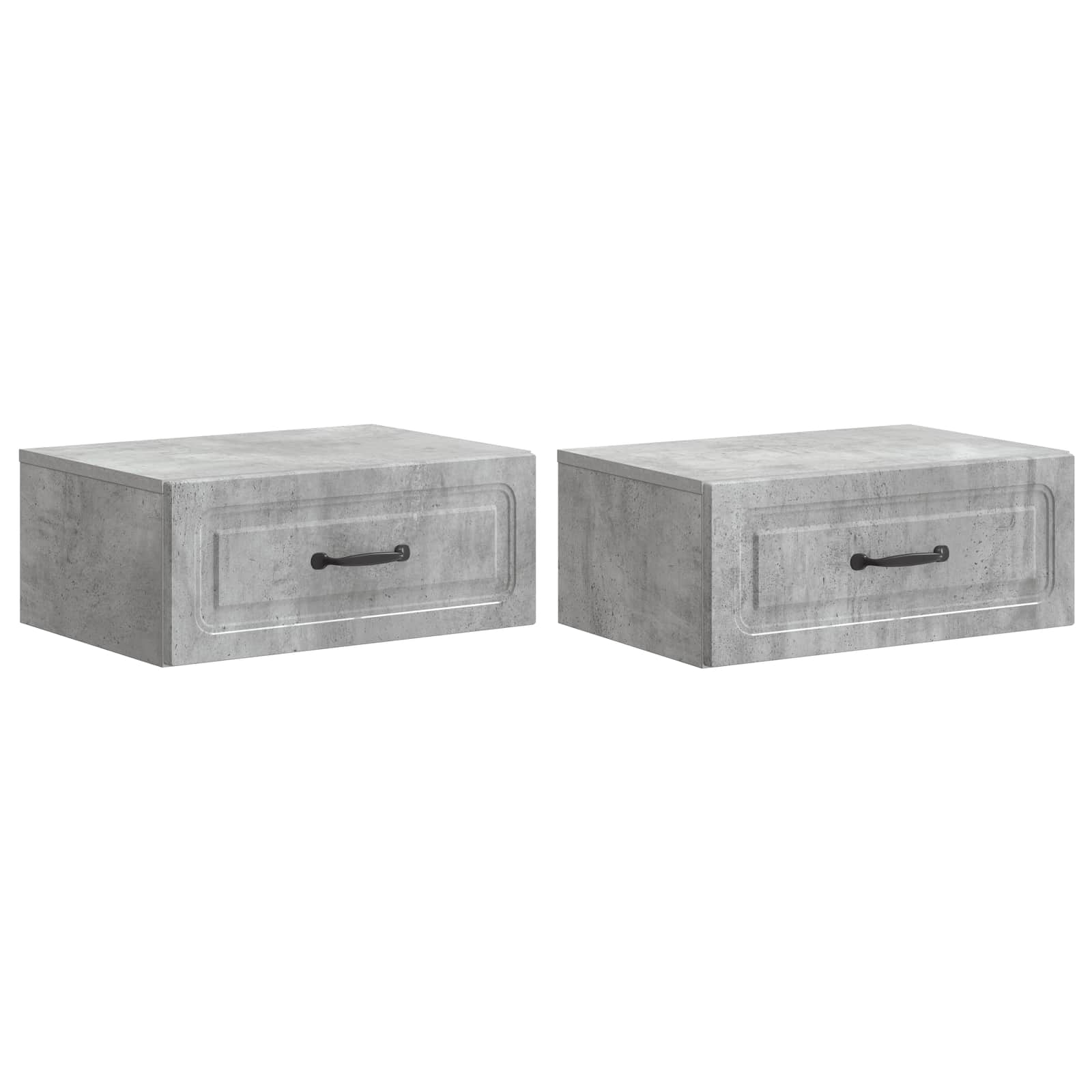 Cabinet de chevet mural 2 pcs Gris béton 49 x 34,5 x 20 cm - XIOS