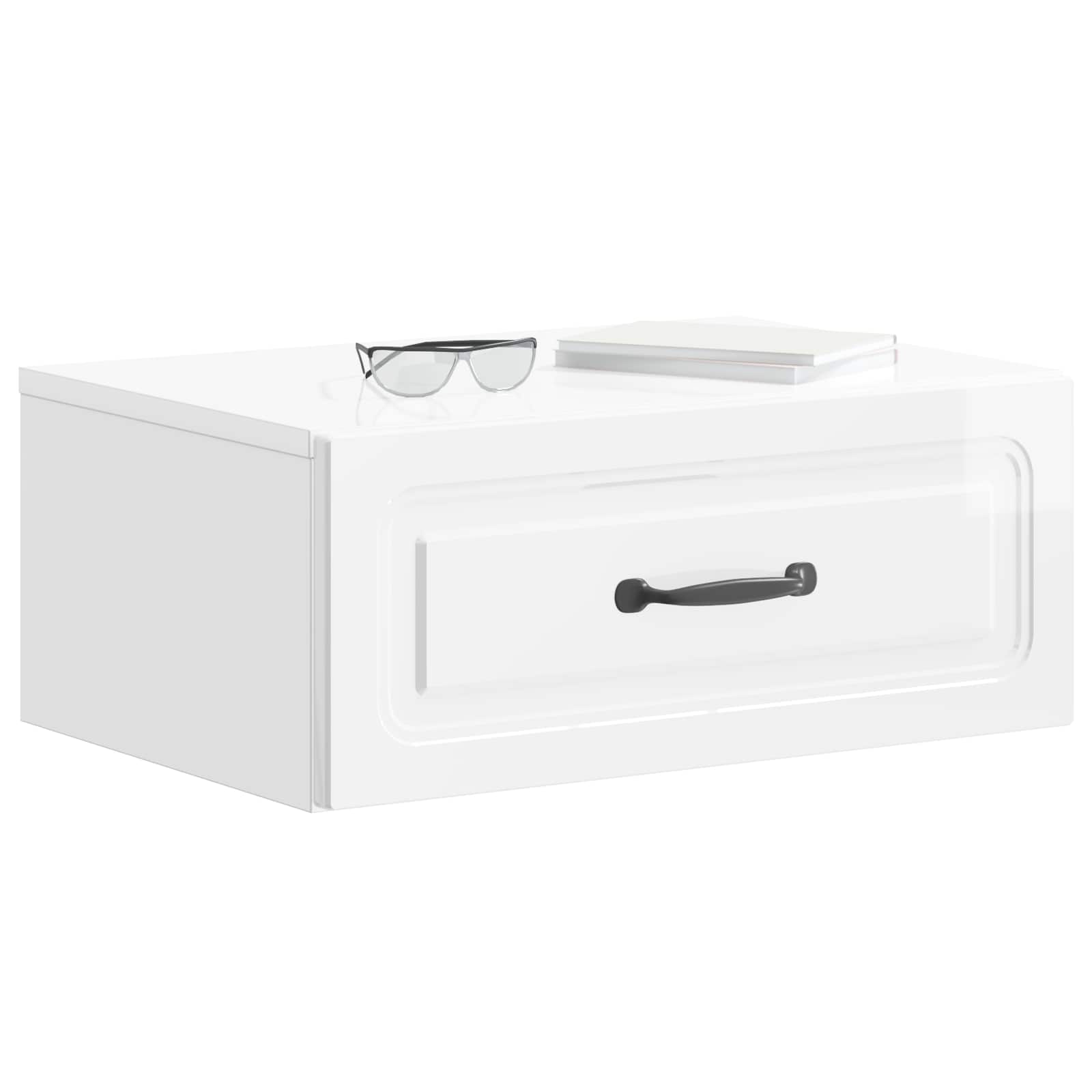 Cabinet de chevet mural 2 pcs Blanc brillant 49 x 34,5 x 20 cm - XIOS