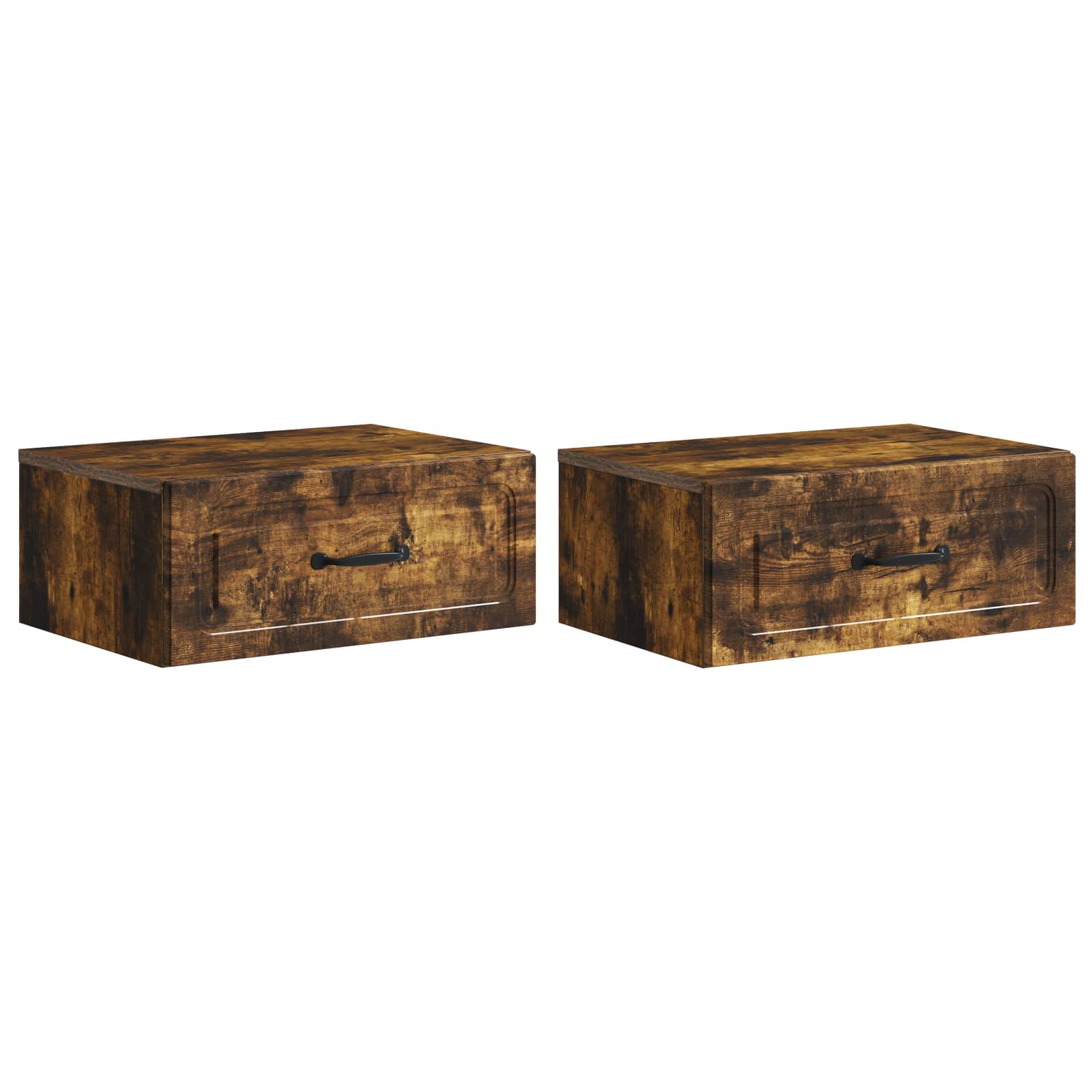 Cabinet de chevet mural 2 pcs Chêne fumé 49 x 34,5 x 20 cm - XIOS