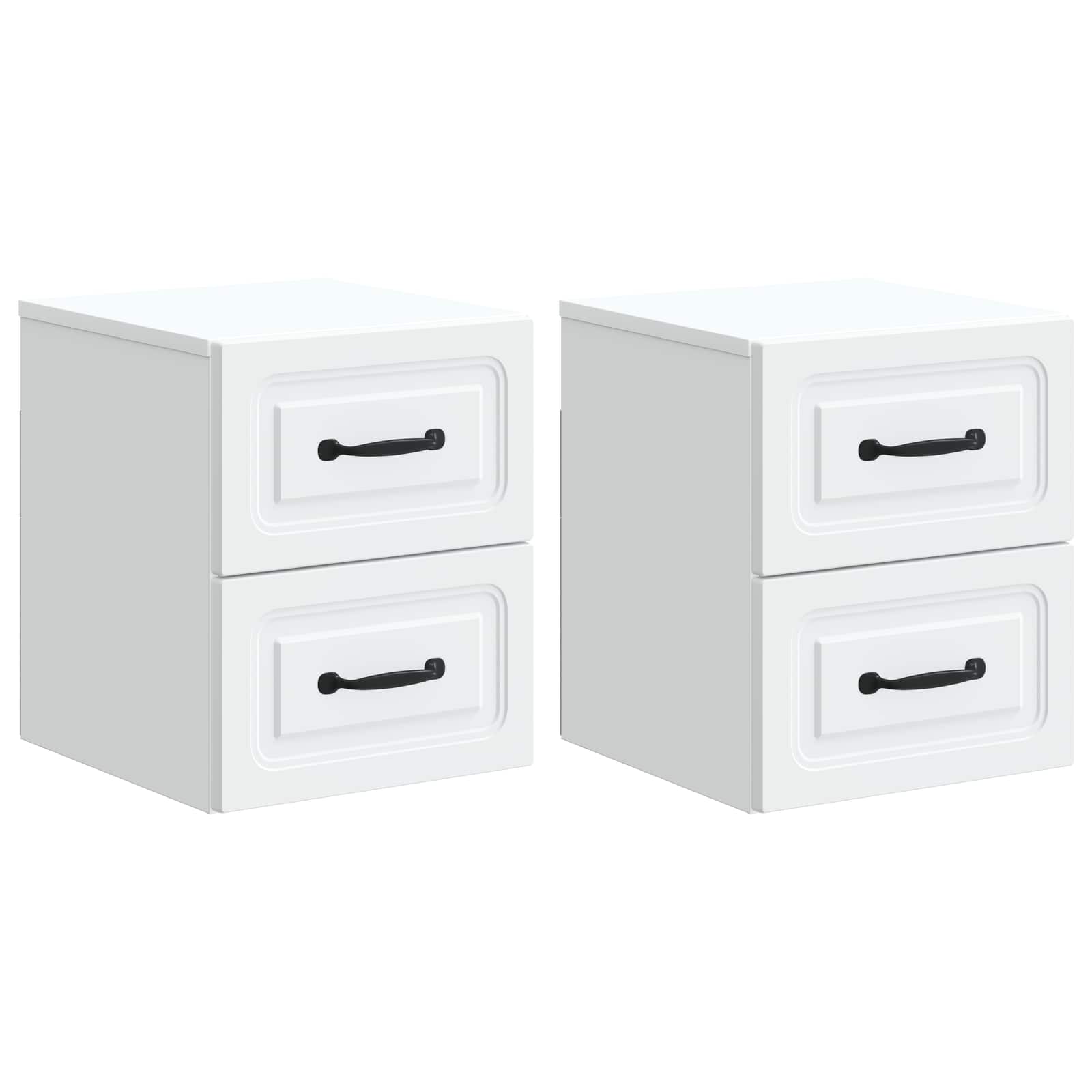 Cabinet de chevet mural 2 pcs Blanc 34,5 x 33 x 40 cm - XIOS
