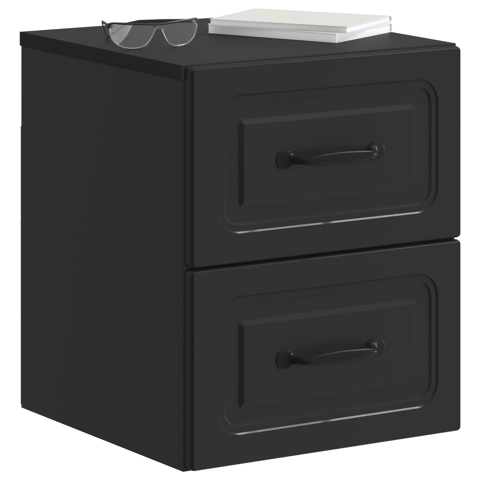 Cabinet de chevet mural 2 pcs Noir 34,5 x 33 x 40 cm - XIOS