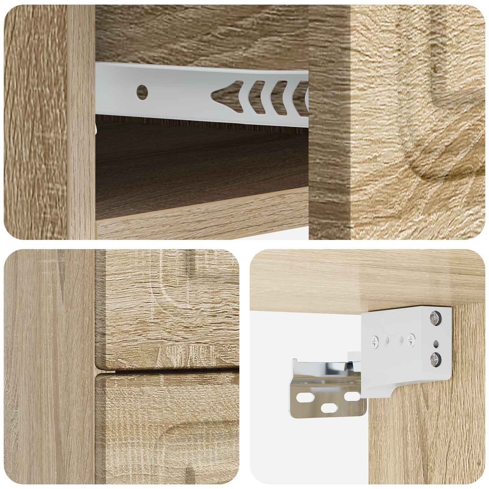 Cabinet de chevet mural 2 pcs Chêne Sonoma 34,5 x 33 x 40 cm - XIOS