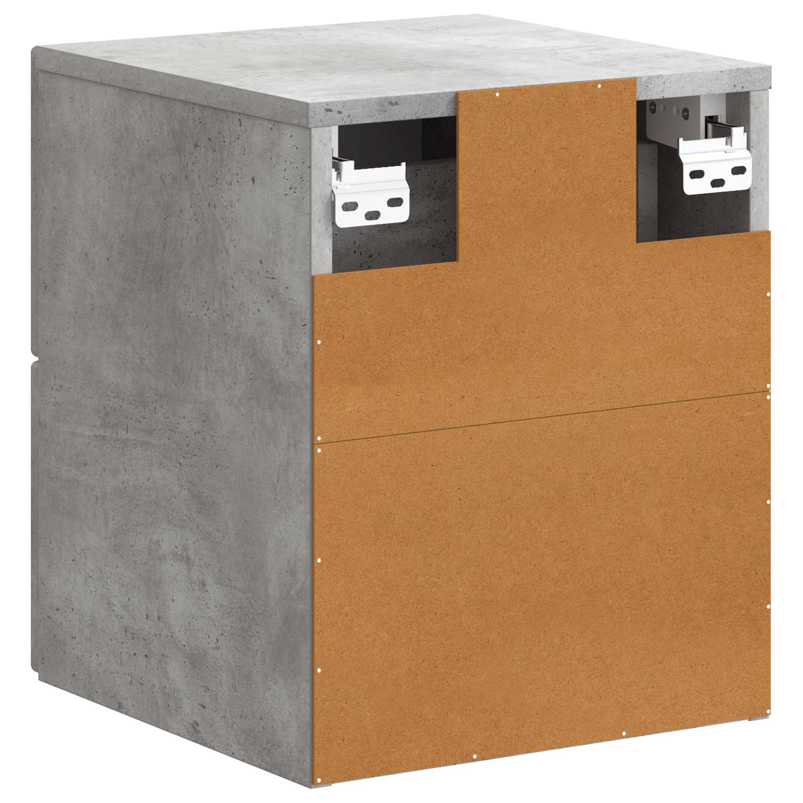 Cabinet de chevet mural 2 pcs Gris béton 34,5 x 33 x 40 cm - XIOS