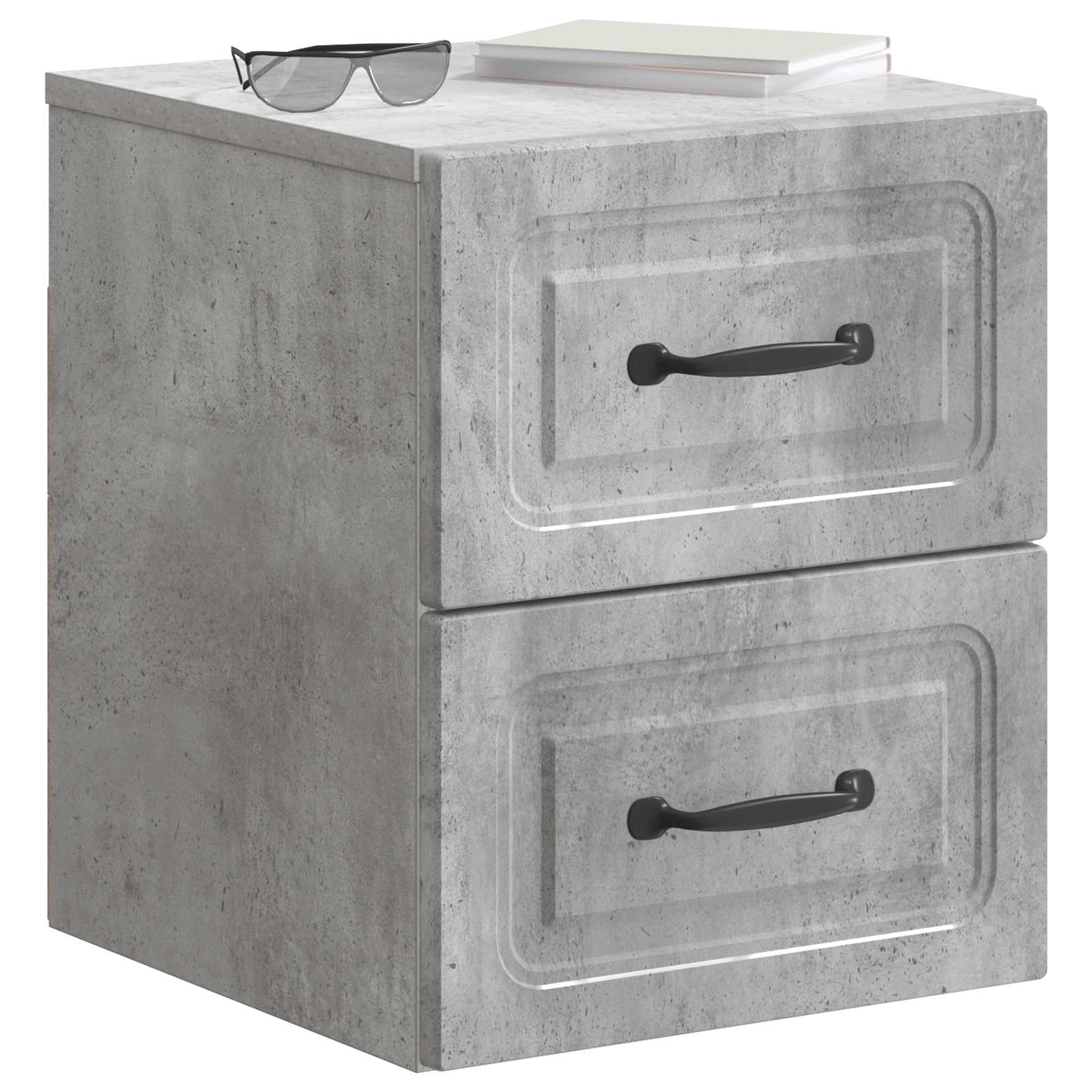 Cabinet de chevet mural 2 pcs Gris béton 34,5 x 33 x 40 cm - XIOS