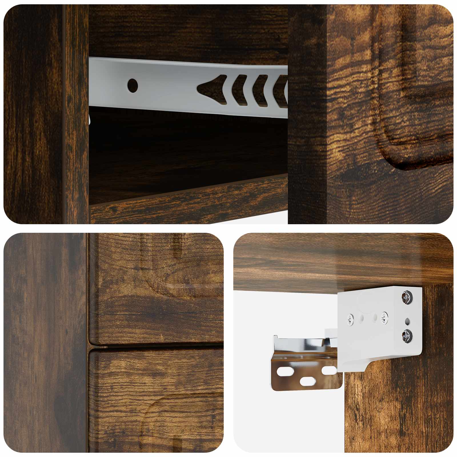 Cabinet de chevet mural 2 pcs Chêne fumé 34,5 x 33 x 40 cm - XIOS