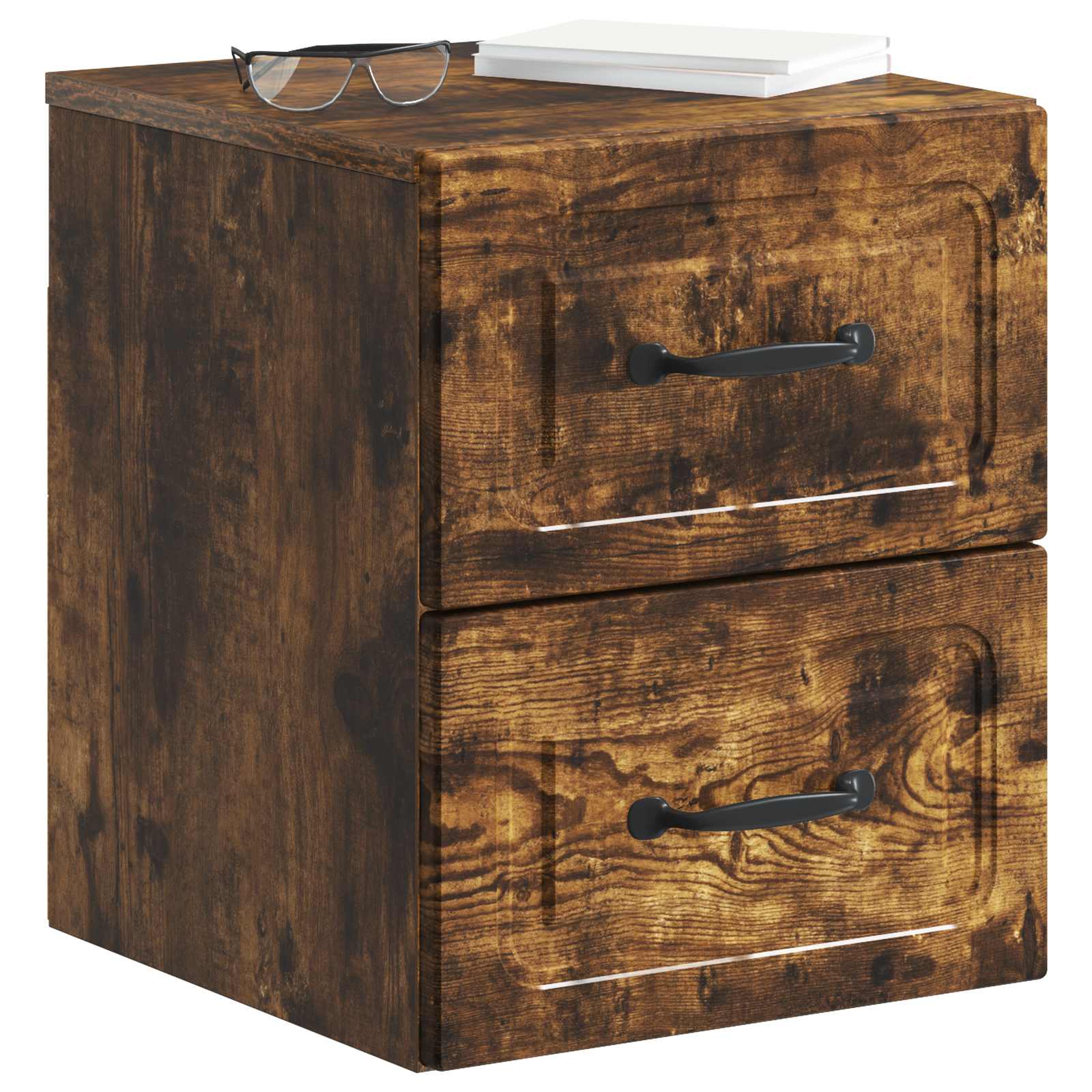 Cabinet de chevet mural 2 pcs Chêne fumé 34,5 x 33 x 40 cm - XIOS