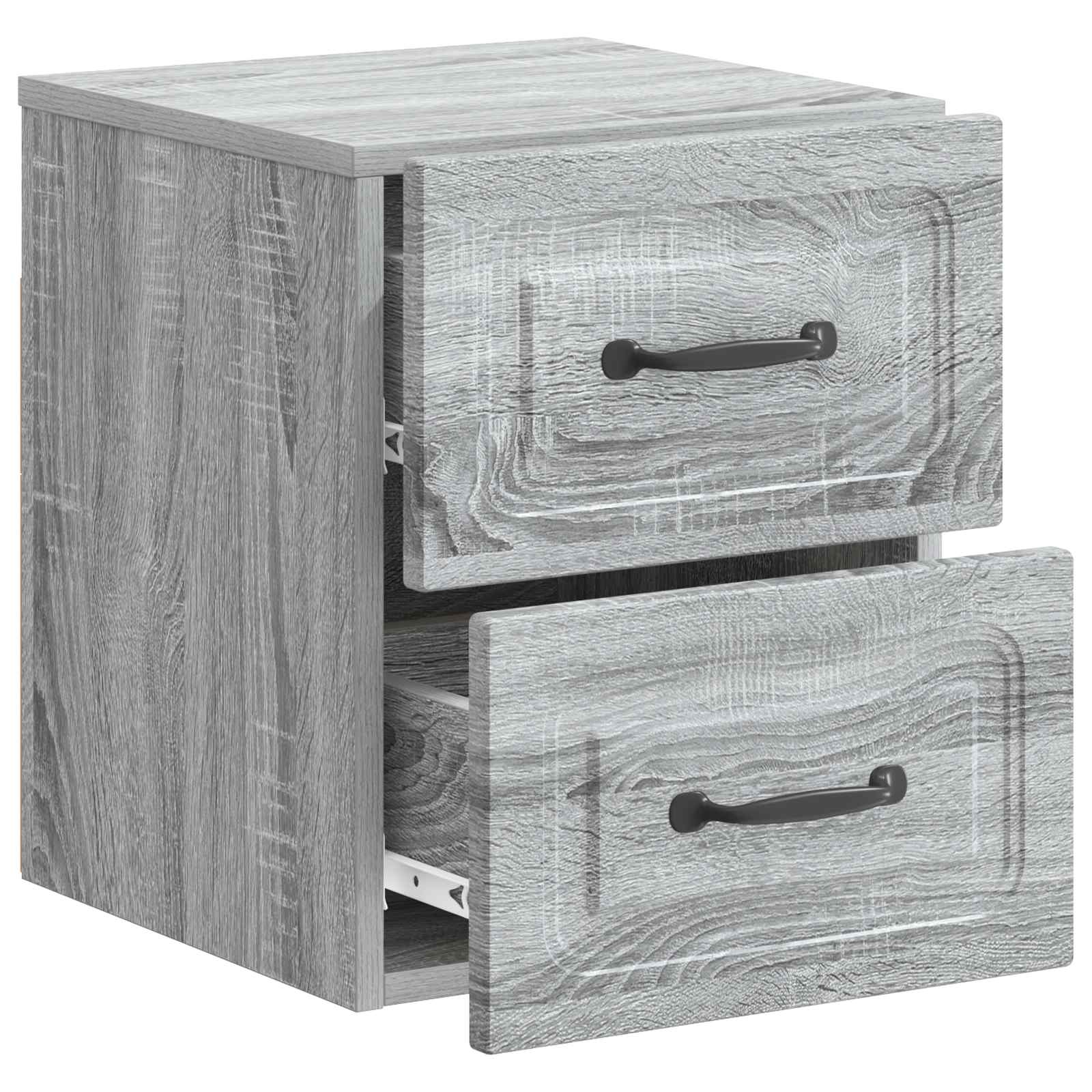 Cabinet de chevet mural 2 pcs Sonoma gris 34,5 x 33 x 40 cm - XIOS