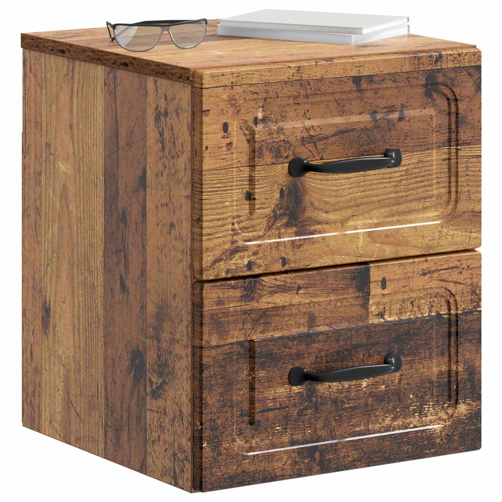 Cabinet de chevet mural 2 pcs Bois ancien 34,5 x 33 x 40 cm - XIOS