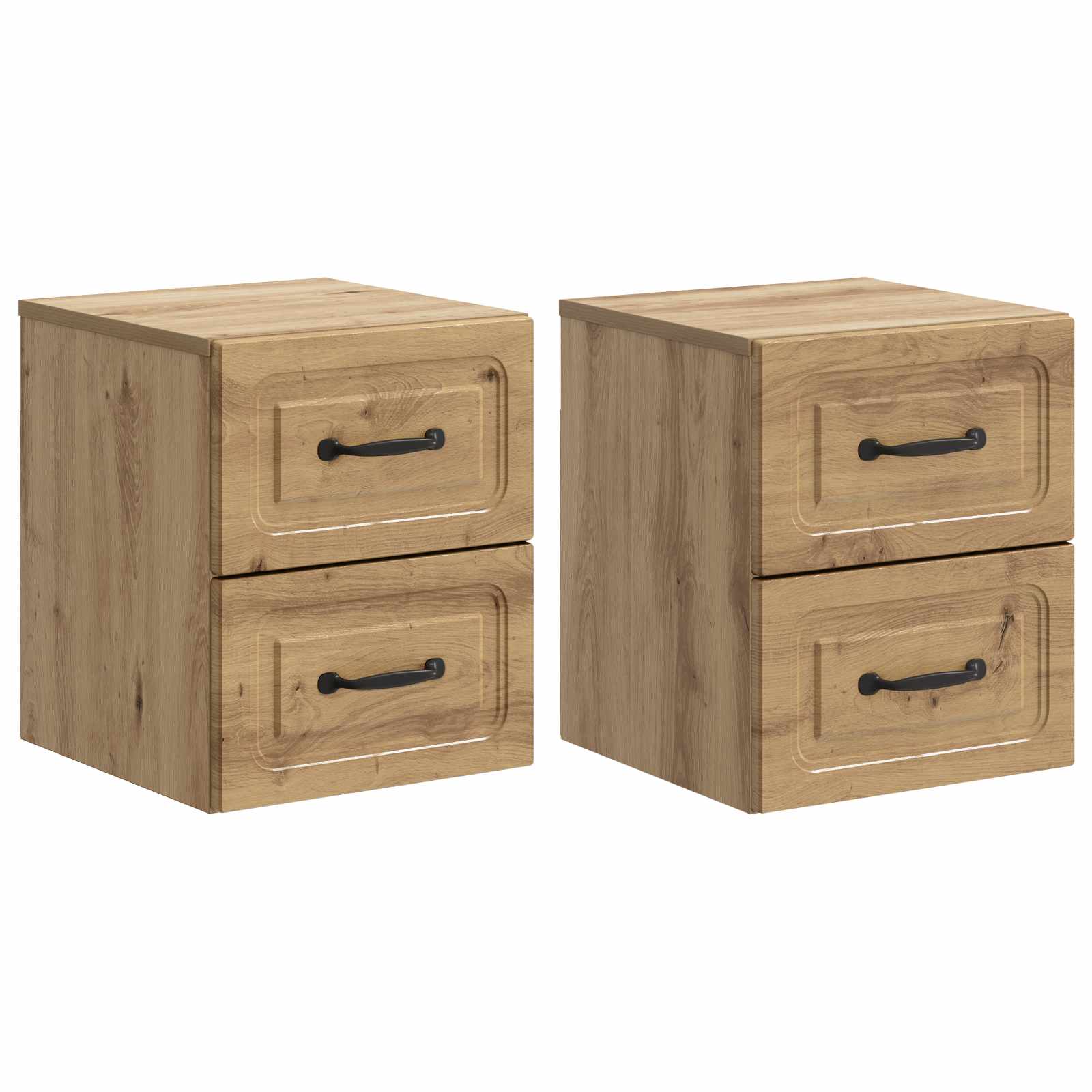 Cabinet de chevet mural 2 pcs Chêne artisanal 34,5 x 33 x 40 cm - XIOS