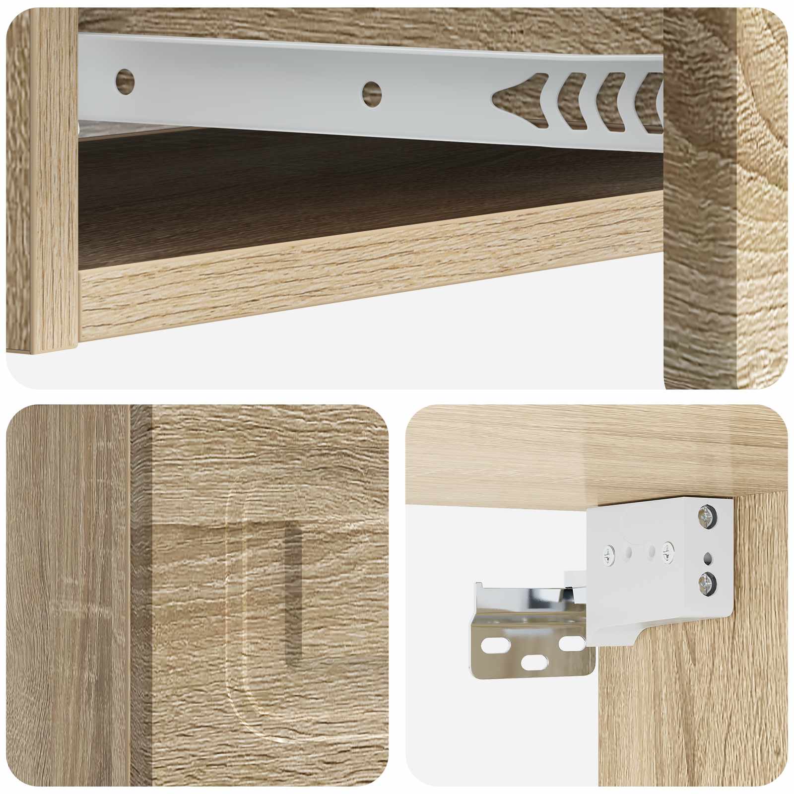 Table d'appoint murale Chêne Sonoma 87,5 x 34,5 x 17 cm - XIOS