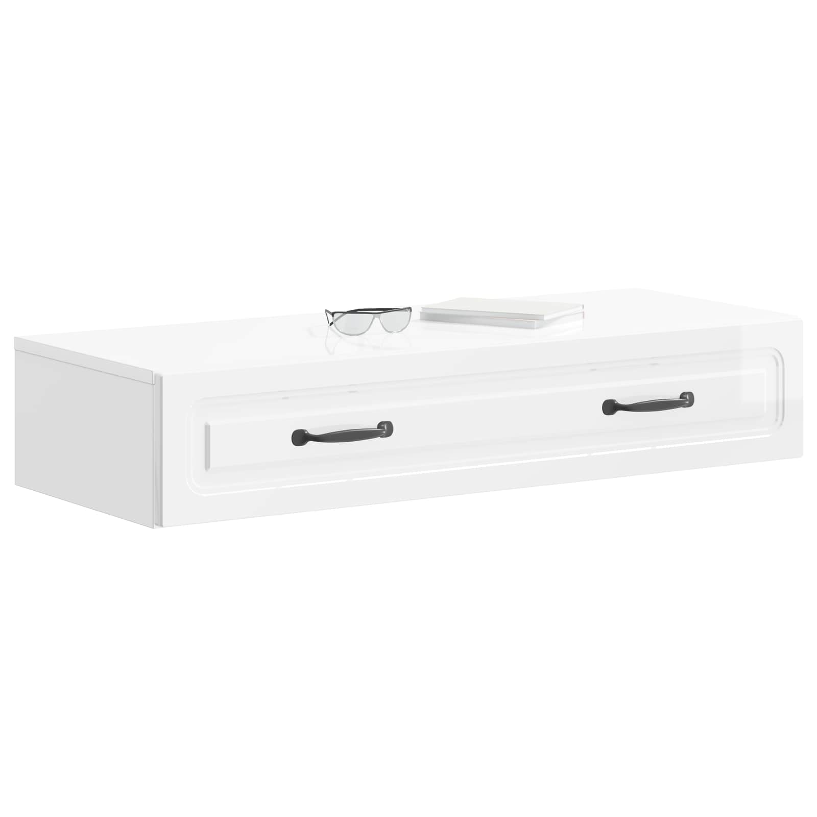 Table d'appoint murale Blanc brillant 87,5 x 34,5 x 17 cm - XIOS