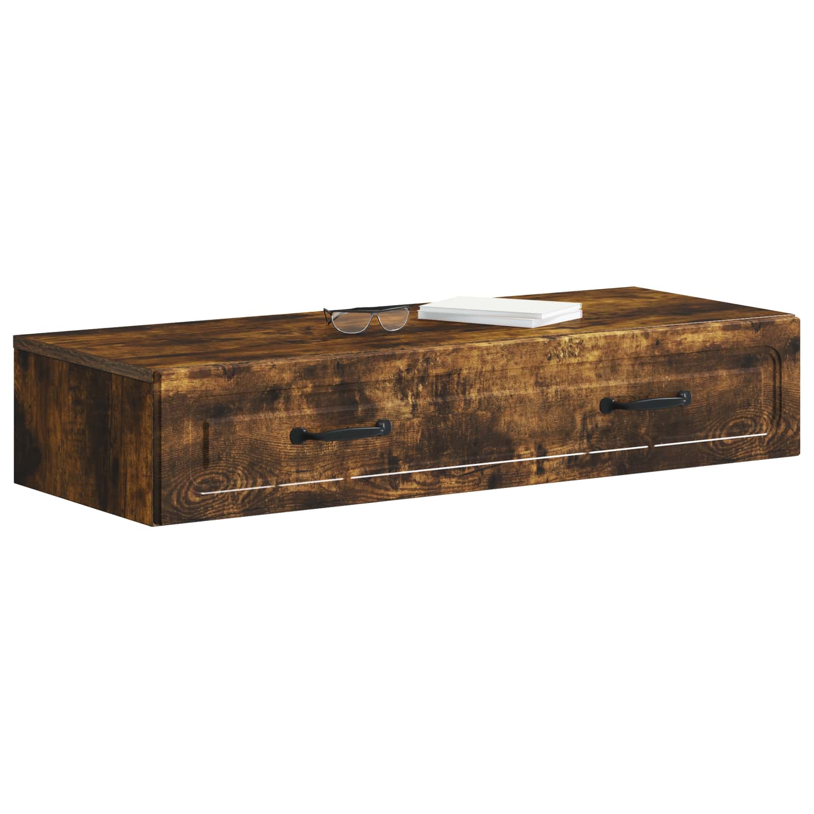Table d'appoint murale Chêne fumé 87,5 x 34,5 x 17 cm - XIOS