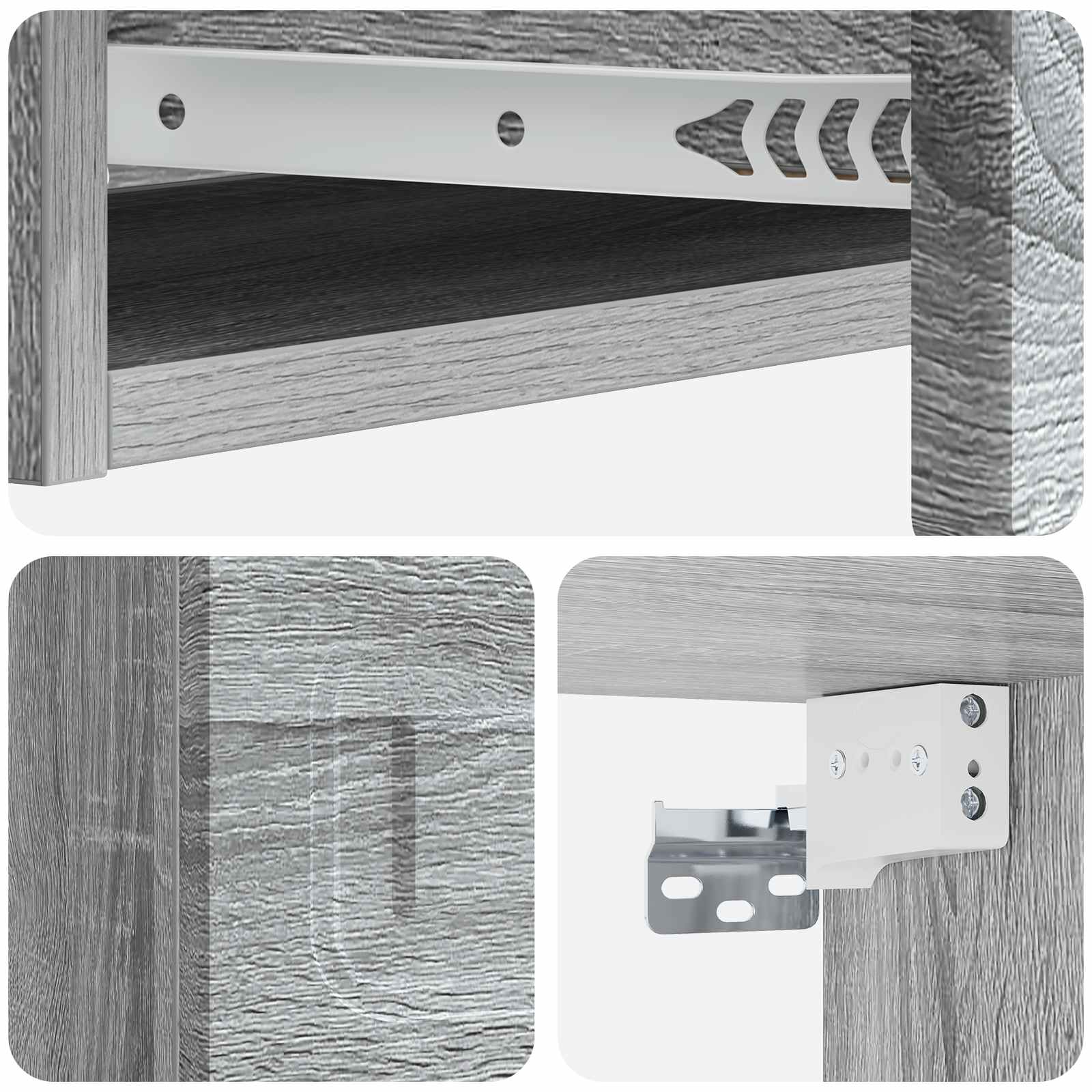 Table d'appoint murale Sonoma gris 87,5 x 34,5 x 17 cm - XIOS