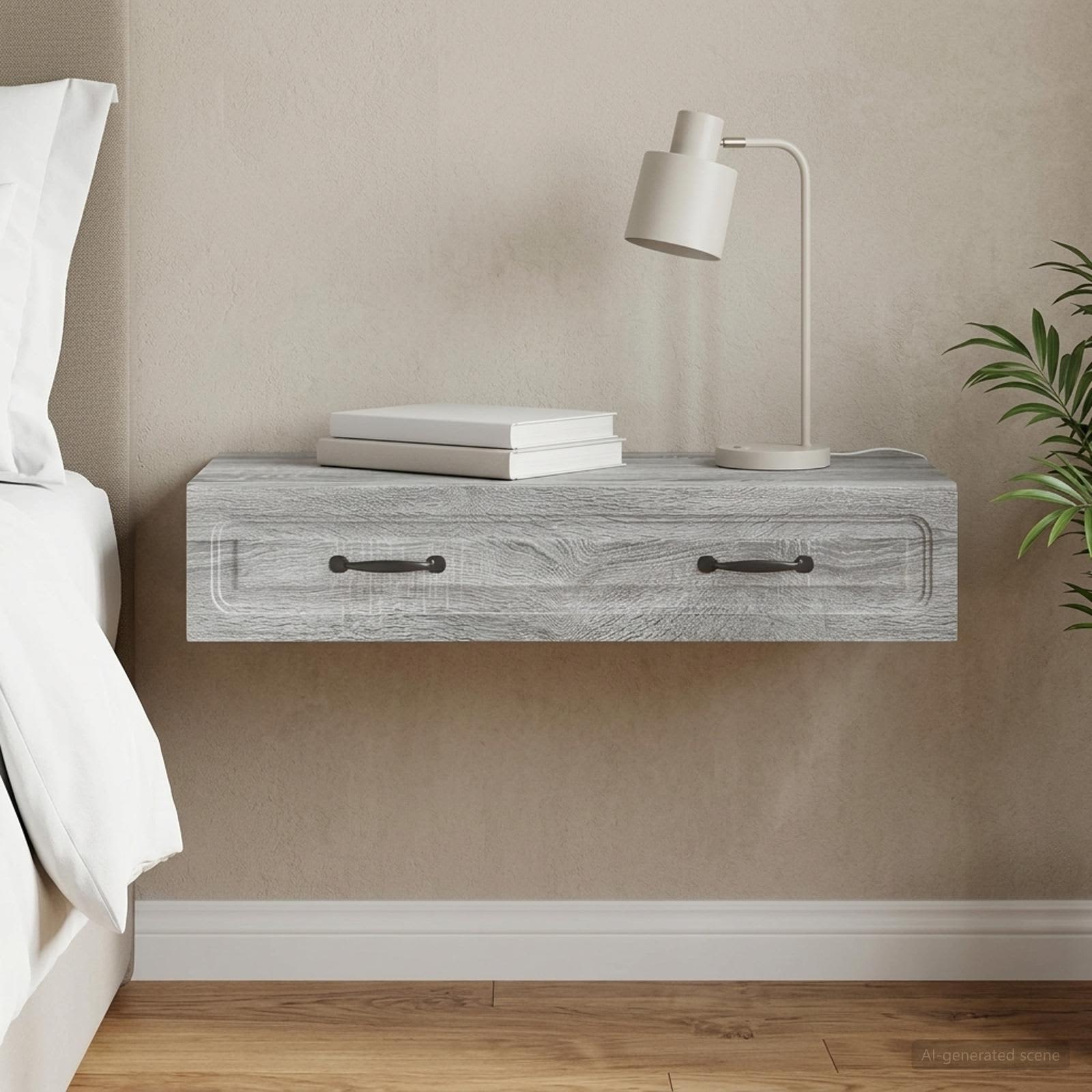 Table d'appoint murale Sonoma gris 87,5 x 34,5 x 17 cm - XIOS