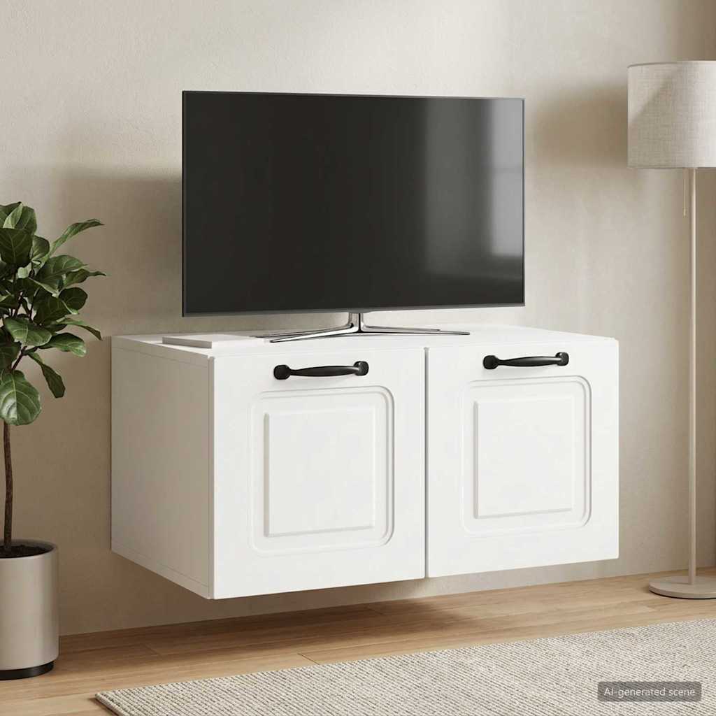 Meuble TV mural Blanc 59,5 x 41 x 30 cm Bois d'ingénierie - XIOS