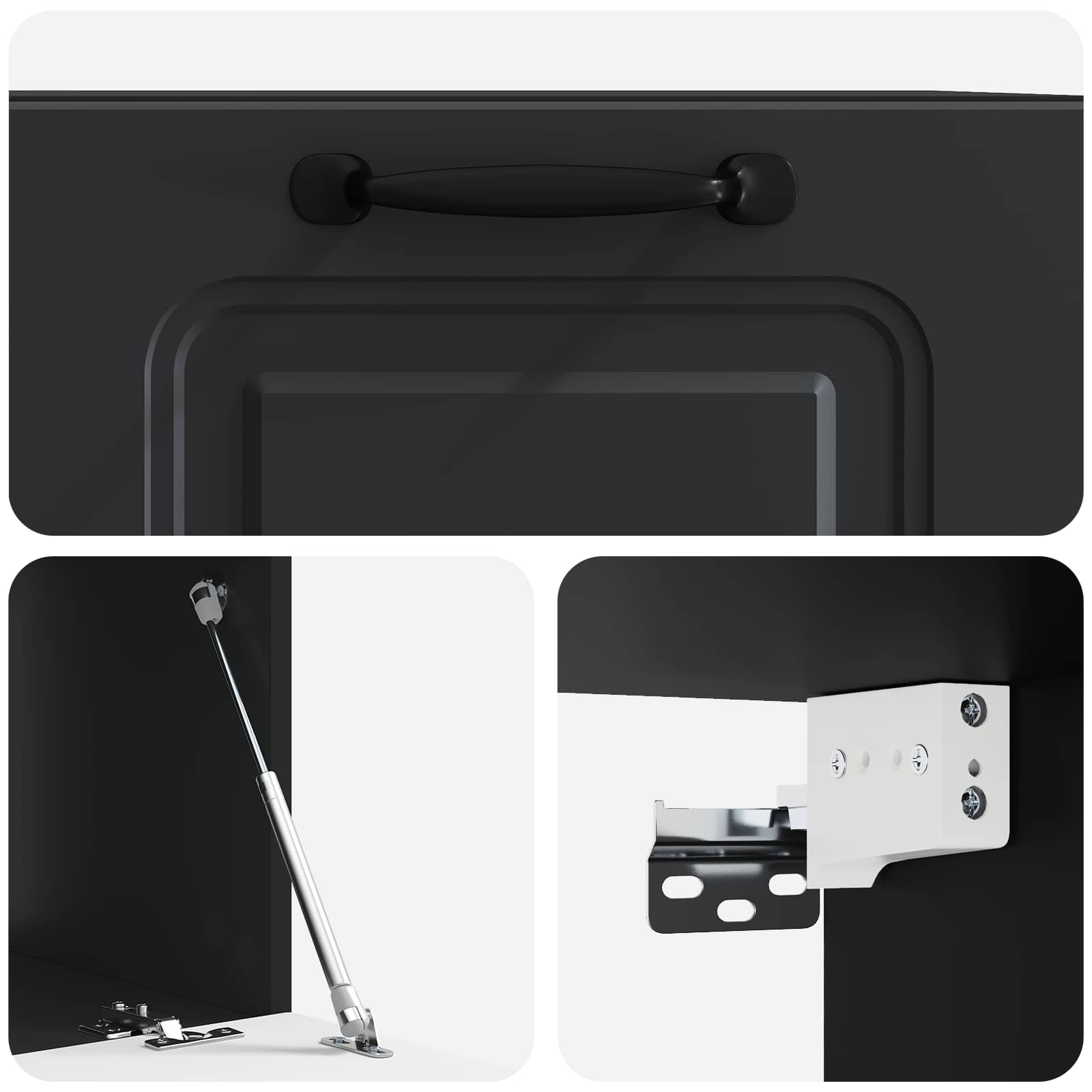 Meuble TV mural Noir 59,5 x 41 x 30 cm Bois d'ingénierie - XIOS