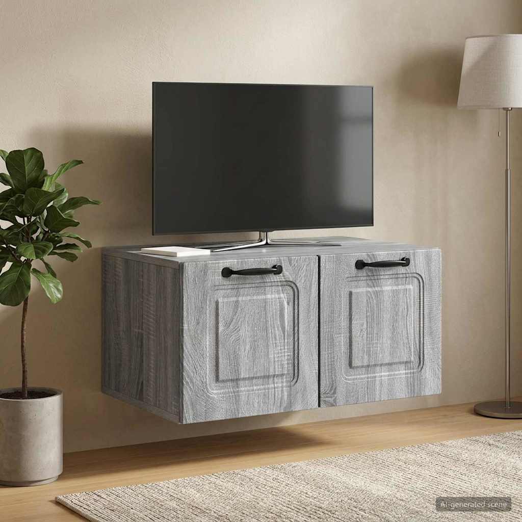 Meuble TV mural Sonoma gris 59,5 x 41 x 30 cm Bois d'ingénierie - XIOS