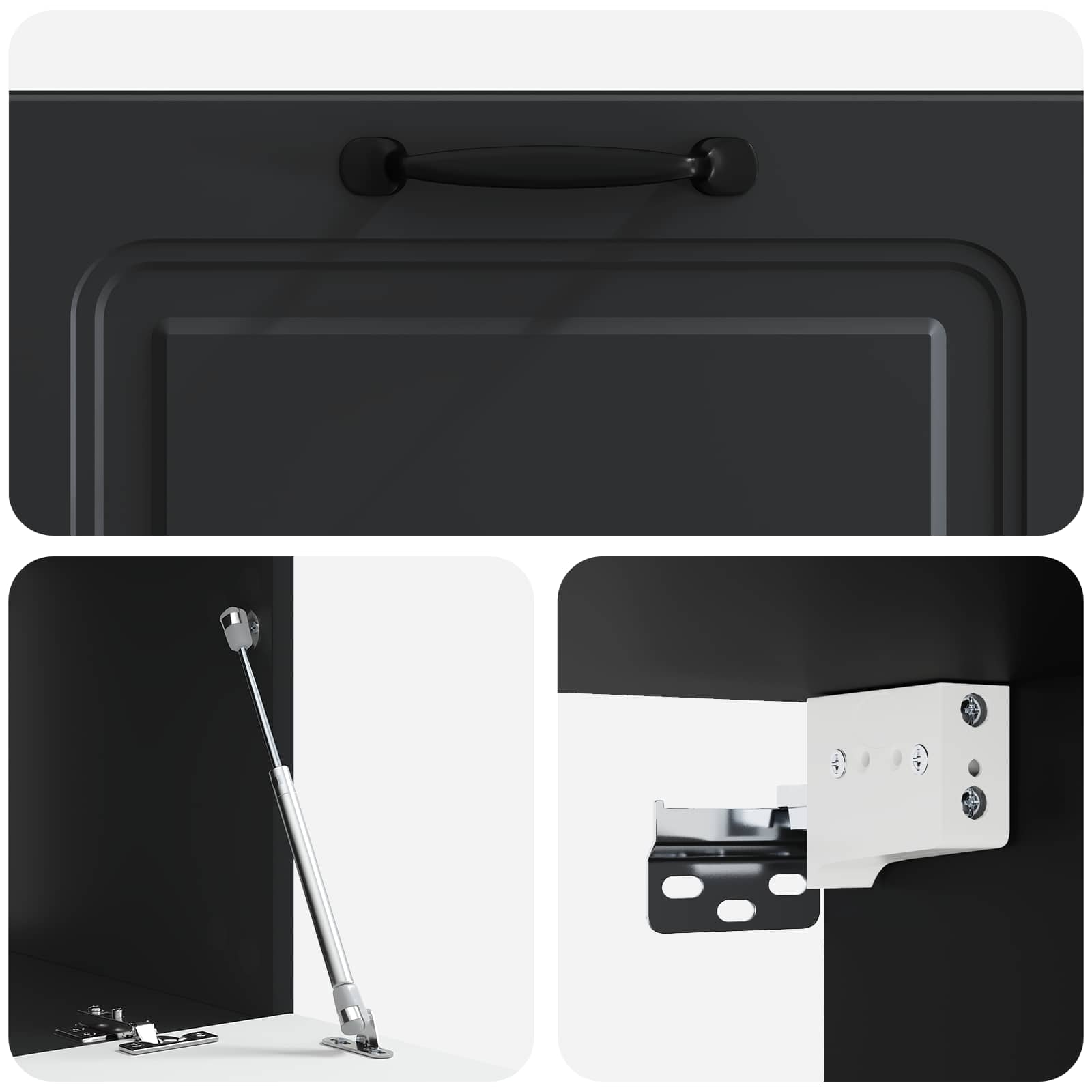 Meuble TV mural Noir 78,5 x 41 x 30 cm Bois d'ingénierie - XIOS