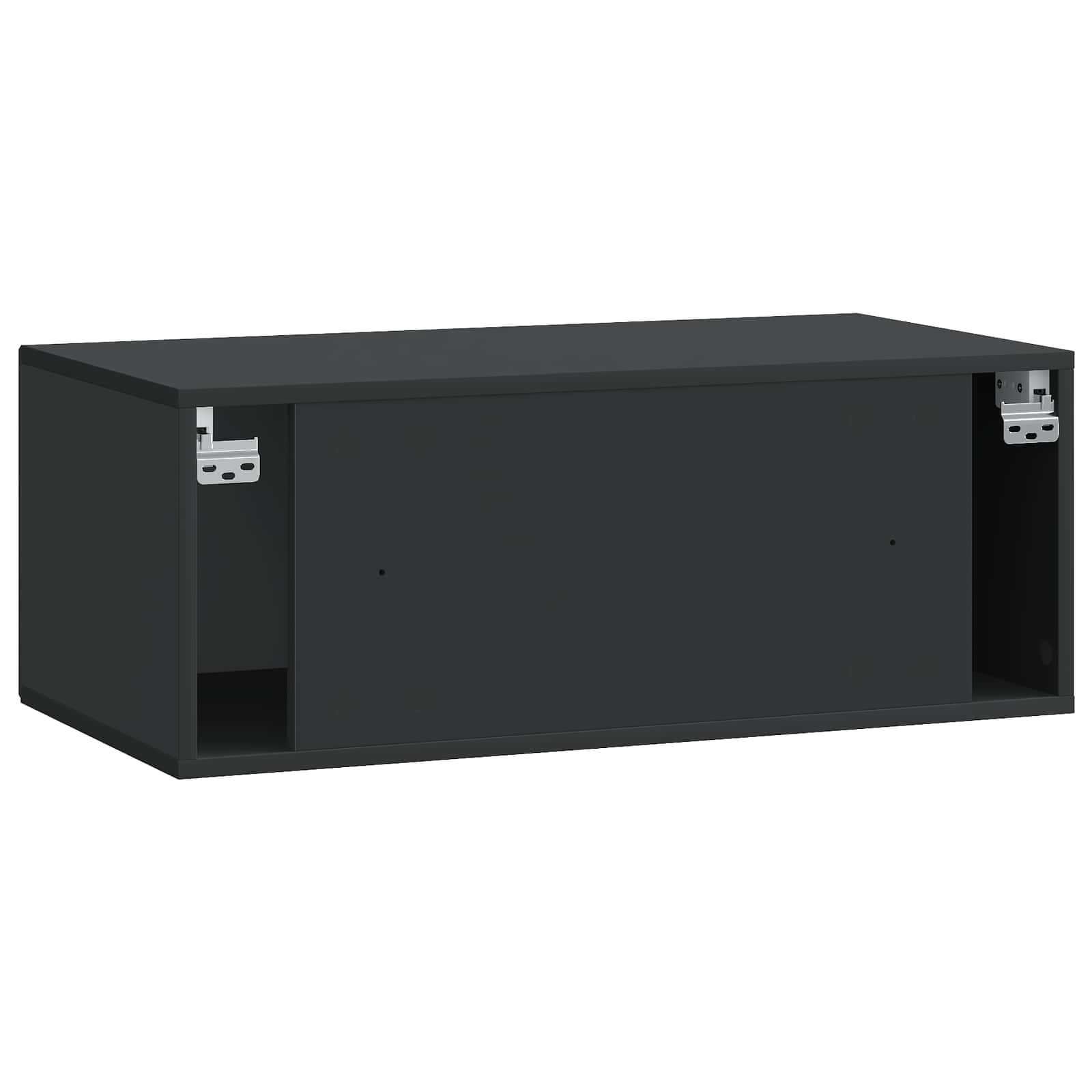 Meuble TV mural Noir 78,5 x 41 x 30 cm Bois d'ingénierie - XIOS