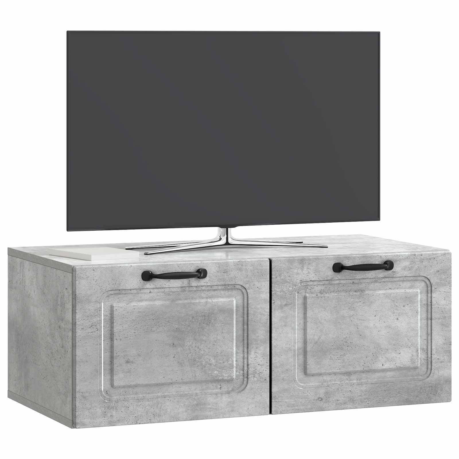 Meuble TV mural Gris béton 78,5 x 41 x 30 cm Bois d'ingénierie - XIOS