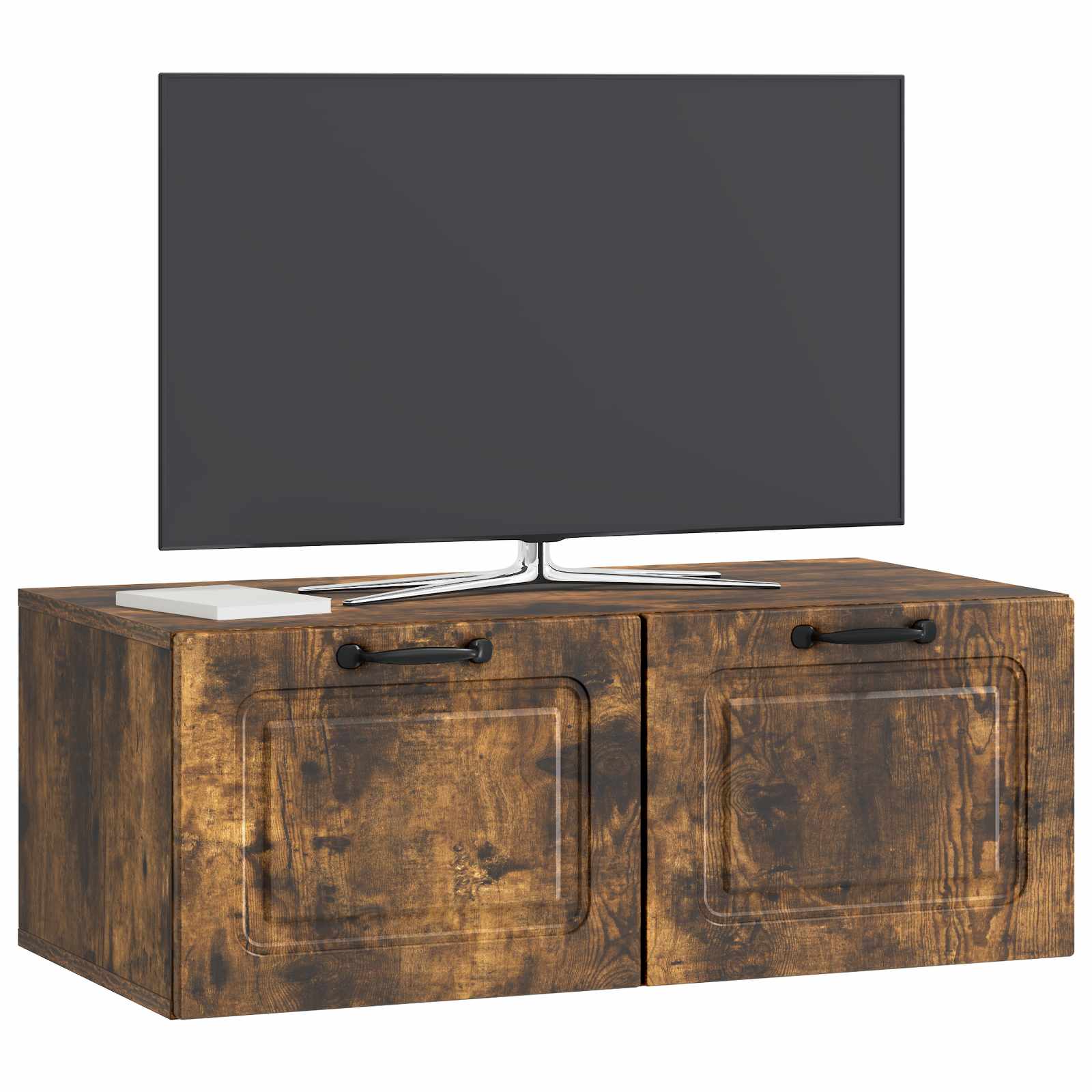 Meuble TV mural Chêne fumé 78,5 x 41 x 30 cm Bois d'ingénierie - XIOS