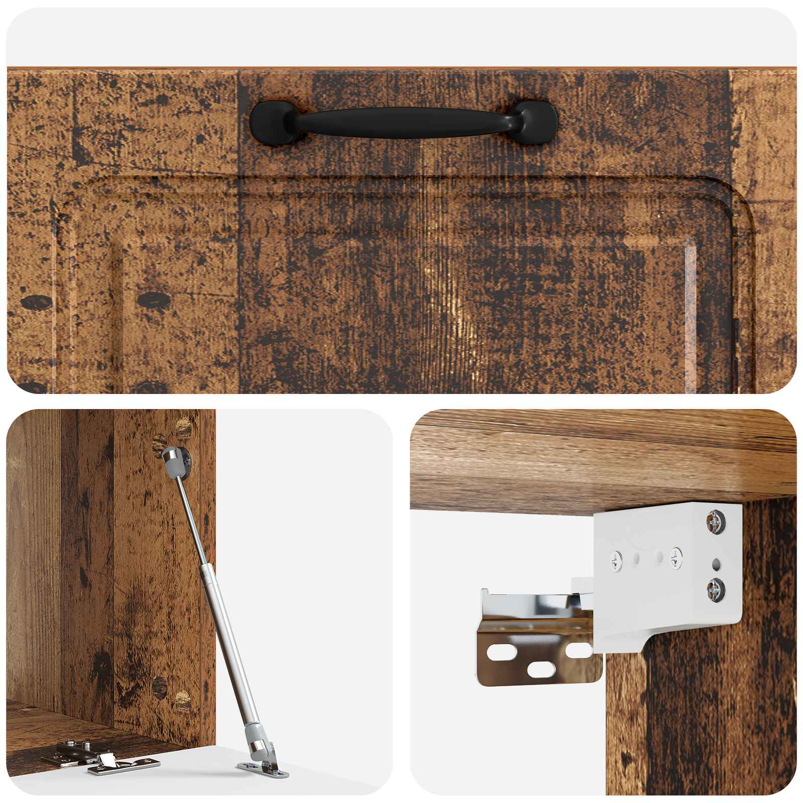 Meuble TV mural Bois ancien 78,5 x 41 x 30 cm Bois d'ingénierie - XIOS