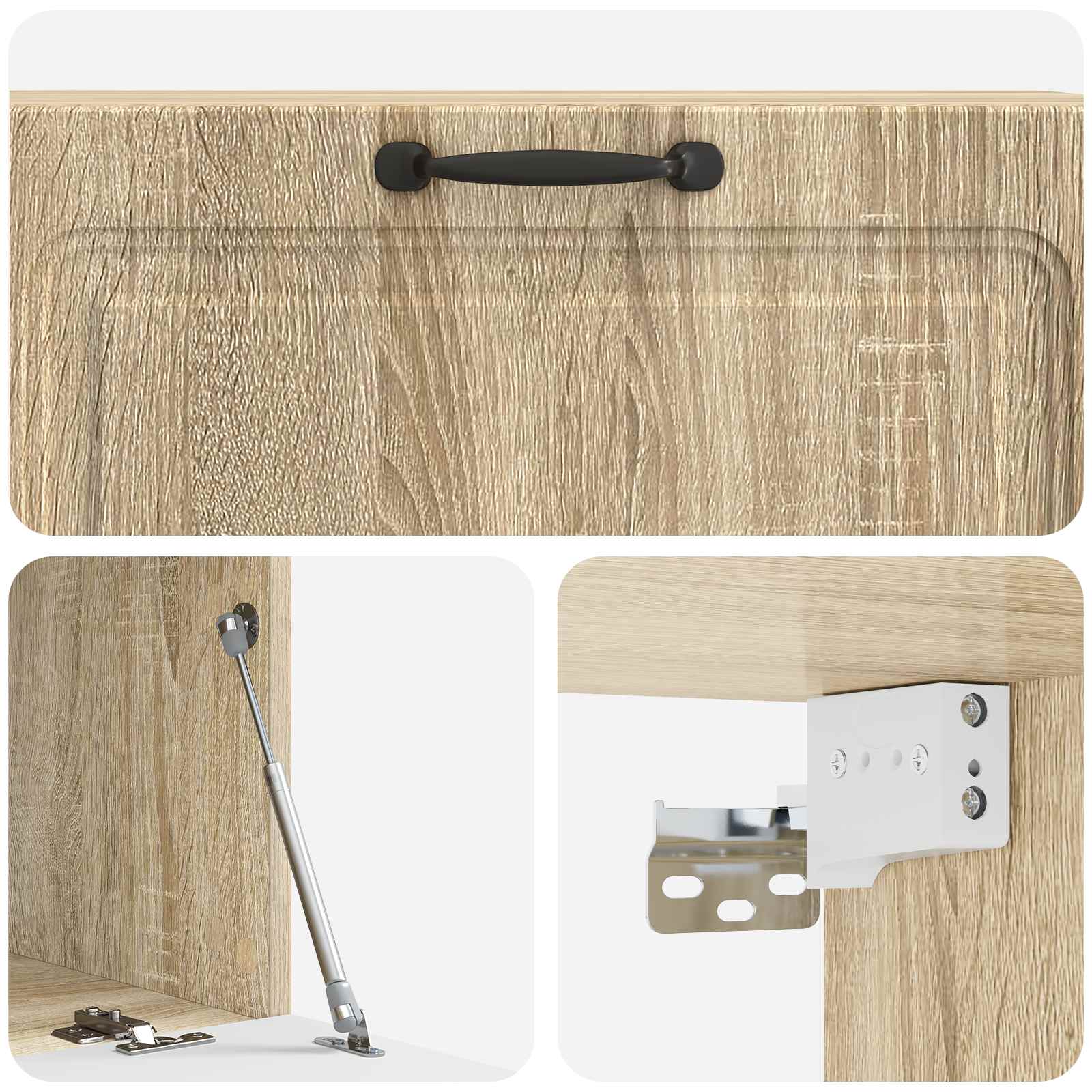 Meuble TV mural Chêne Sonoma 98 x 41 x 30 cm Bois d'ingénierie - XIOS