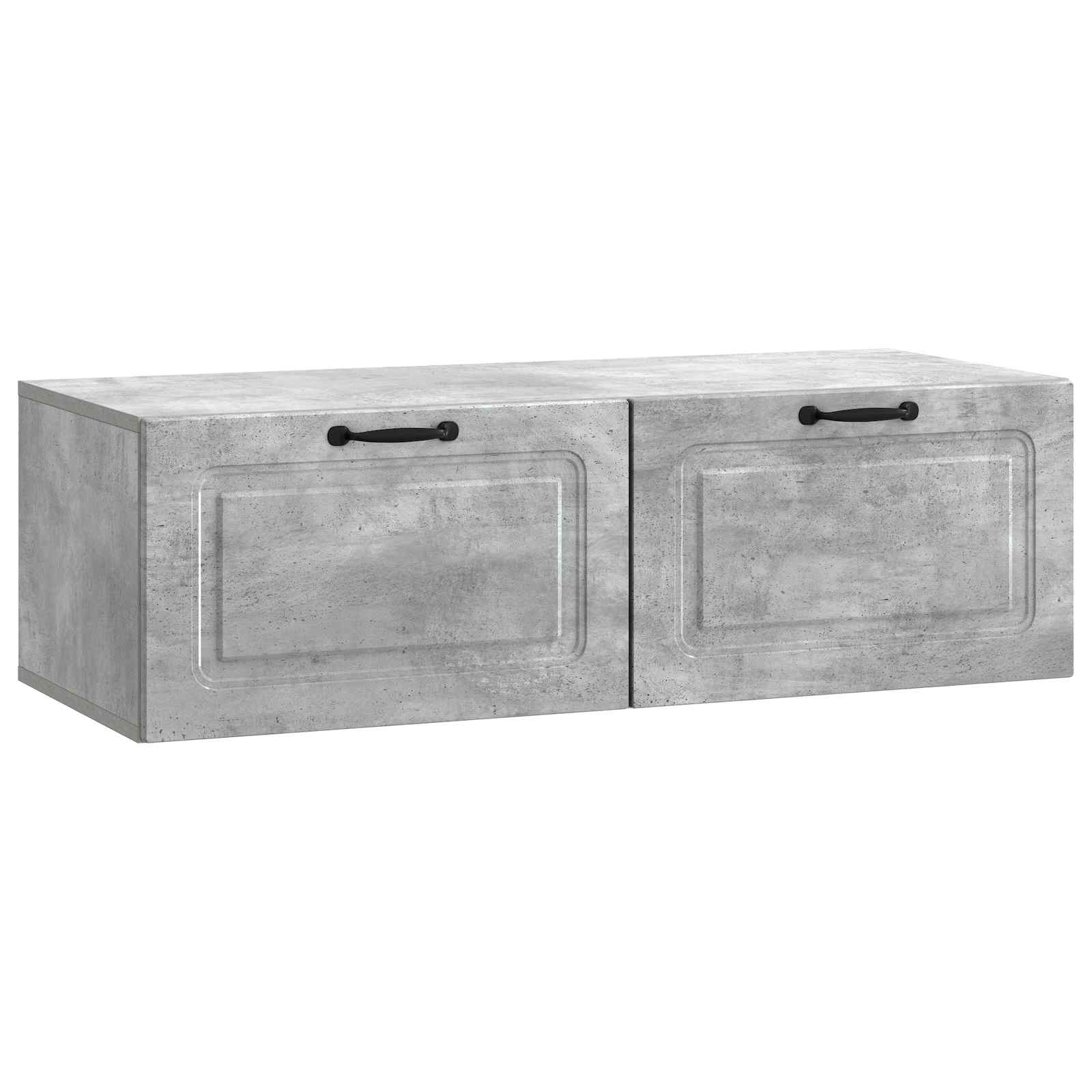 Meuble TV mural Gris béton 98 x 41 x 30 cm Bois d'ingénierie - XIOS