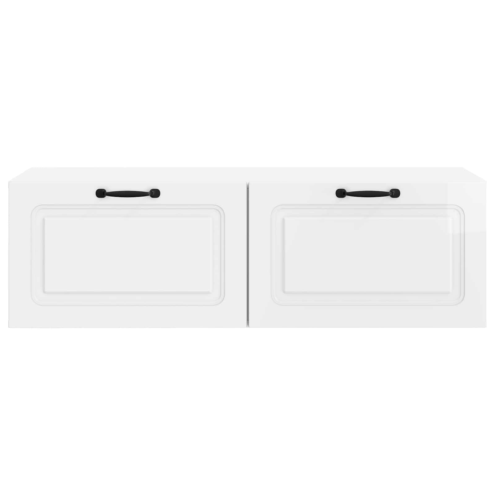 Meuble TV mural Montage mural Blanc brillant 98 x 41 x 30 cm - XIOS