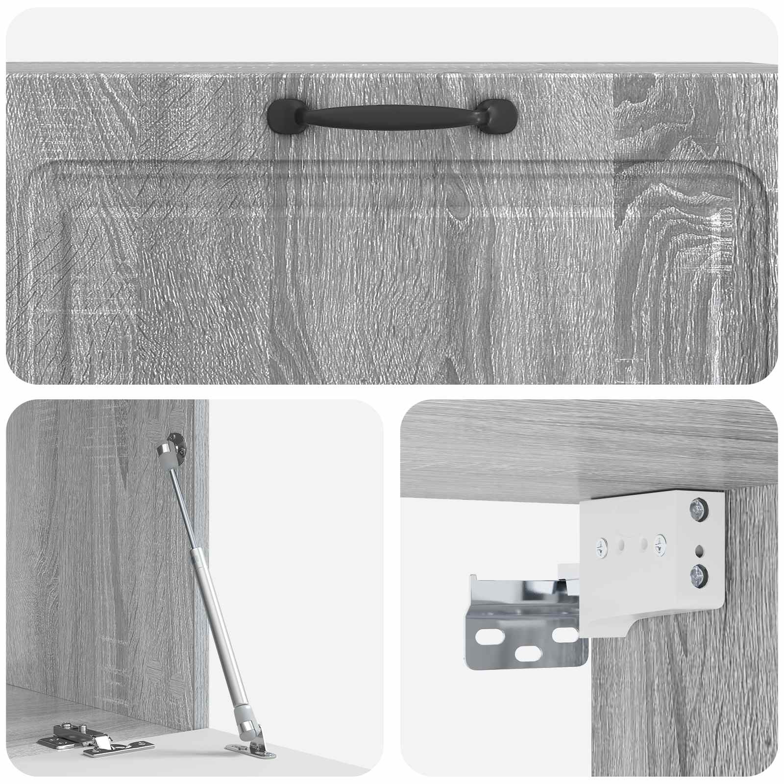Meuble TV mural Sonoma gris 98 x 41 x 30 cm Bois d'ingénierie - XIOS