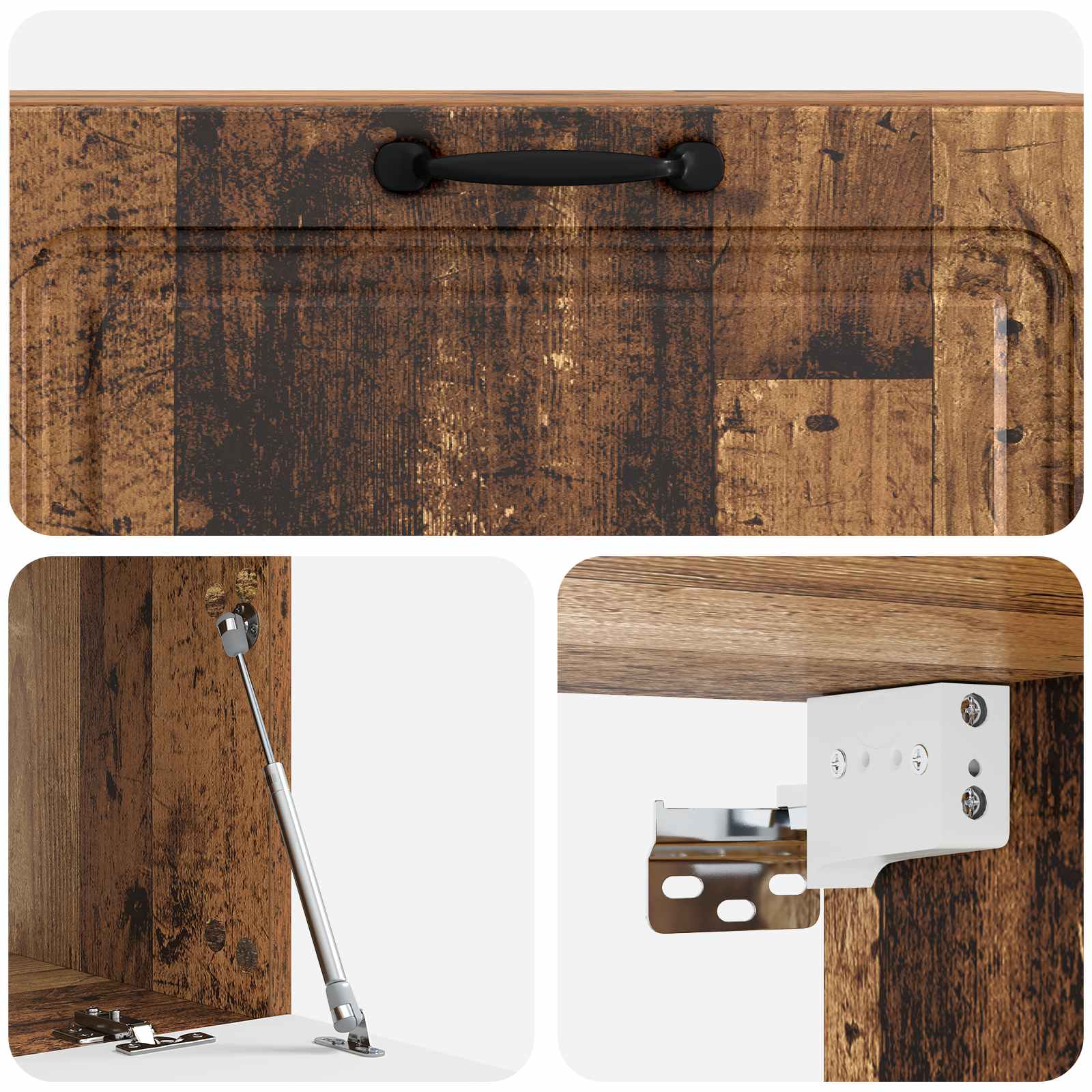 Meuble TV mural Bois ancien 98 x 41 x 30 cm Bois d'ingénierie - XIOS