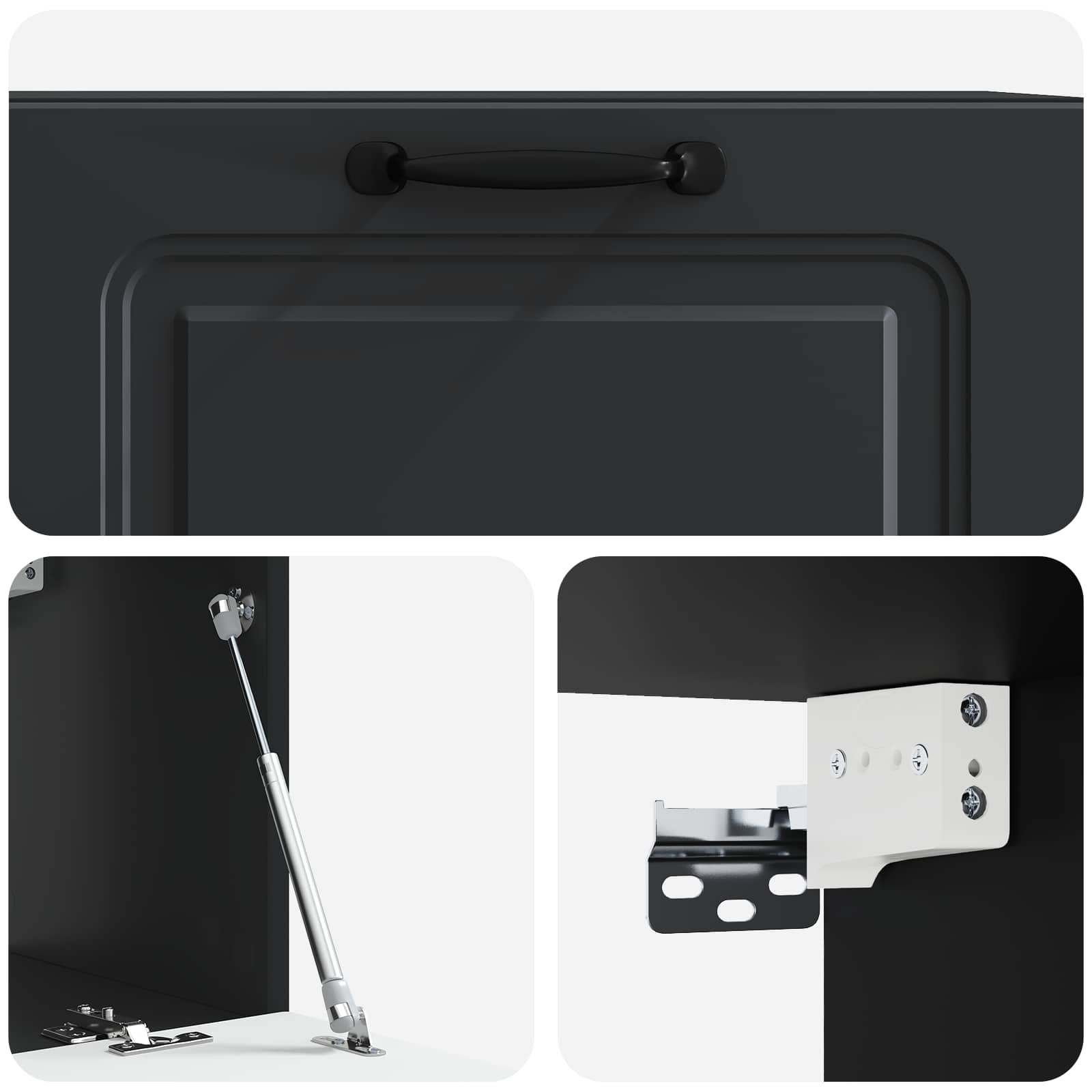 Meuble TV mural Noir 78,5 x 31 x 30 cm Bois d'ingénierie - XIOS