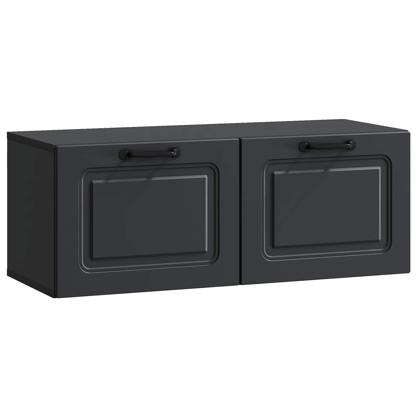 Meuble TV mural Noir 78,5 x 31 x 30 cm Bois d'ingénierie - XIOS