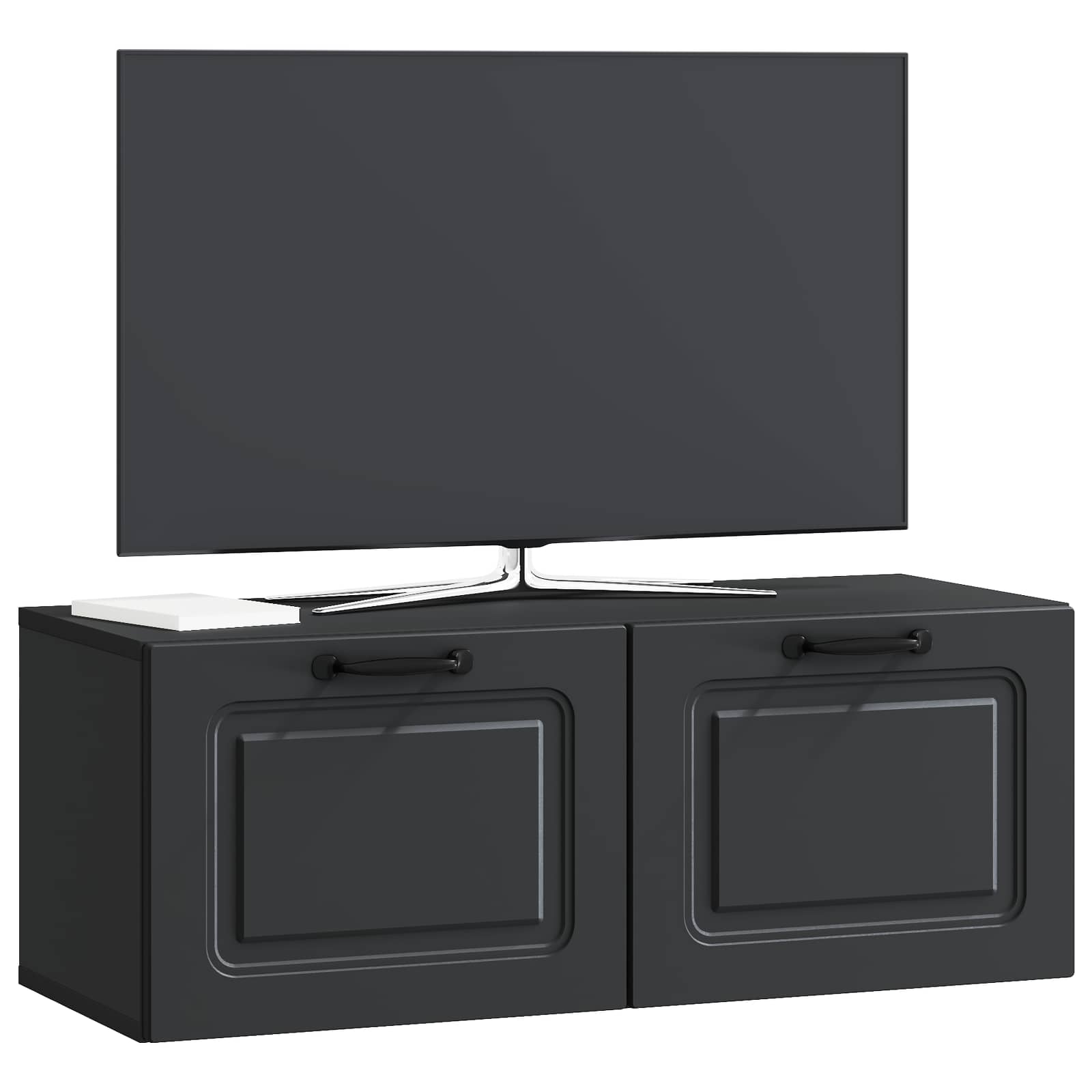 Meuble TV mural Noir 78,5 x 31 x 30 cm Bois d'ingénierie - XIOS