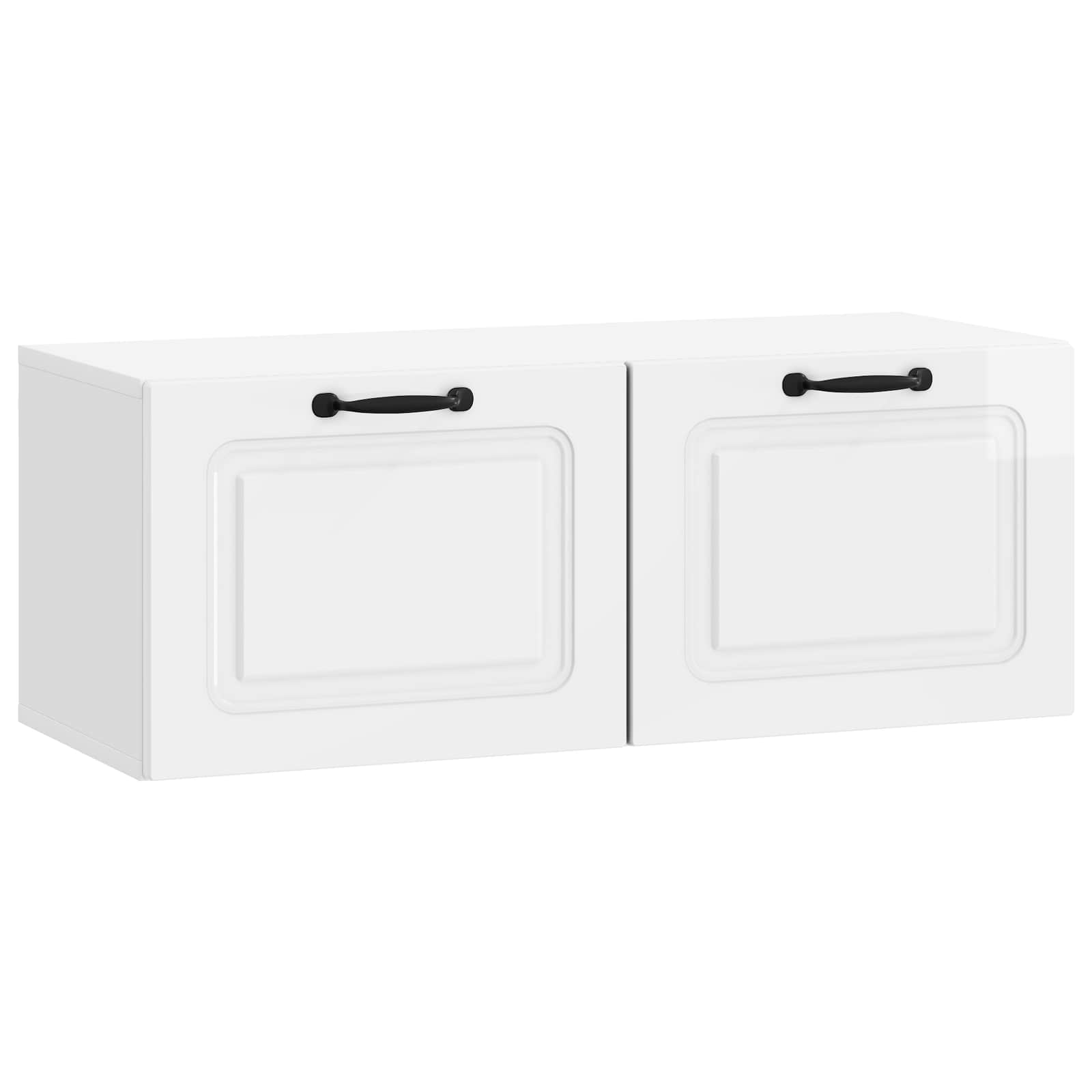 Meuble TV mural Montage mural Blanc brillant 78,5 x 31 x 30 cm - XIOS