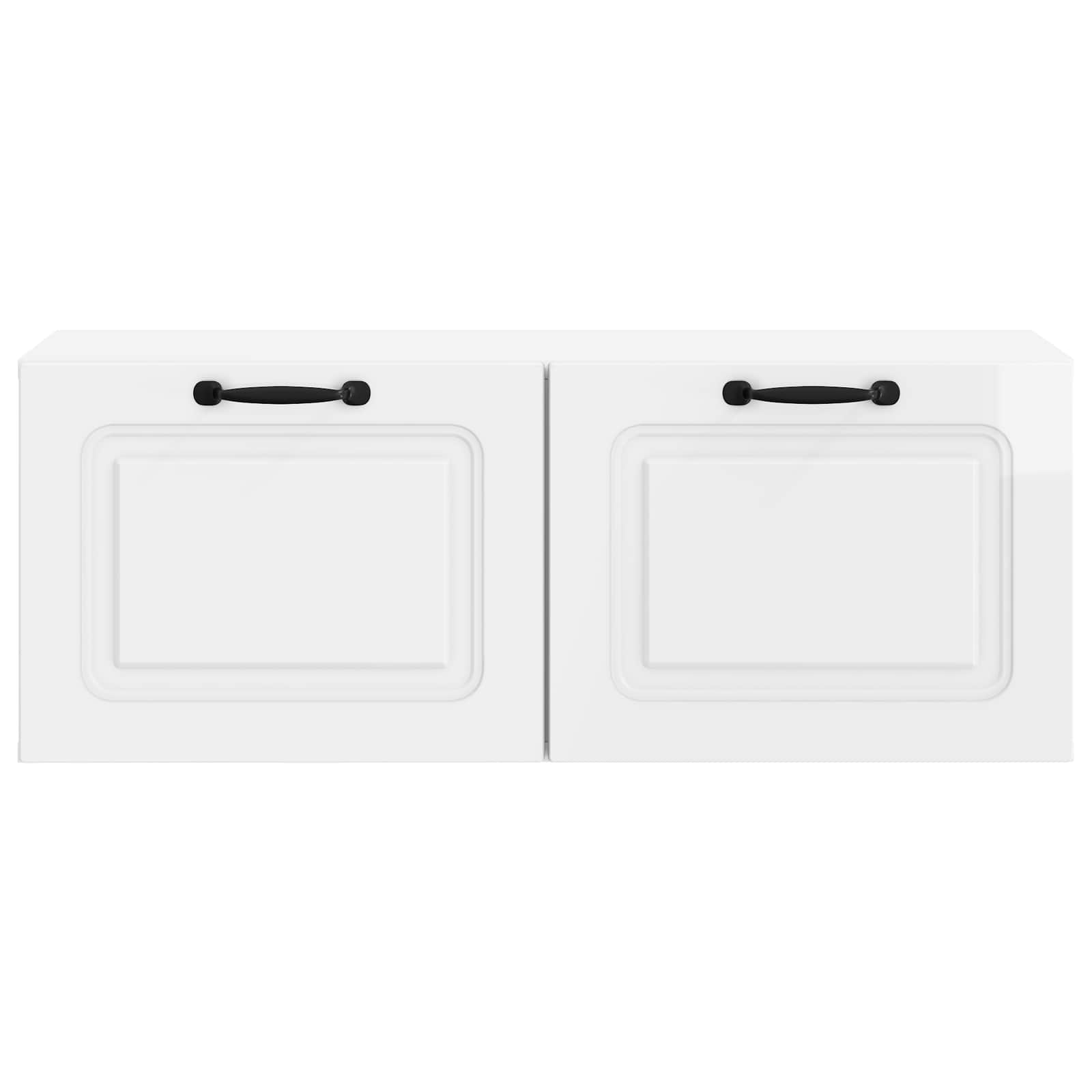 Meuble TV mural Montage mural Blanc brillant 78,5 x 31 x 30 cm - XIOS