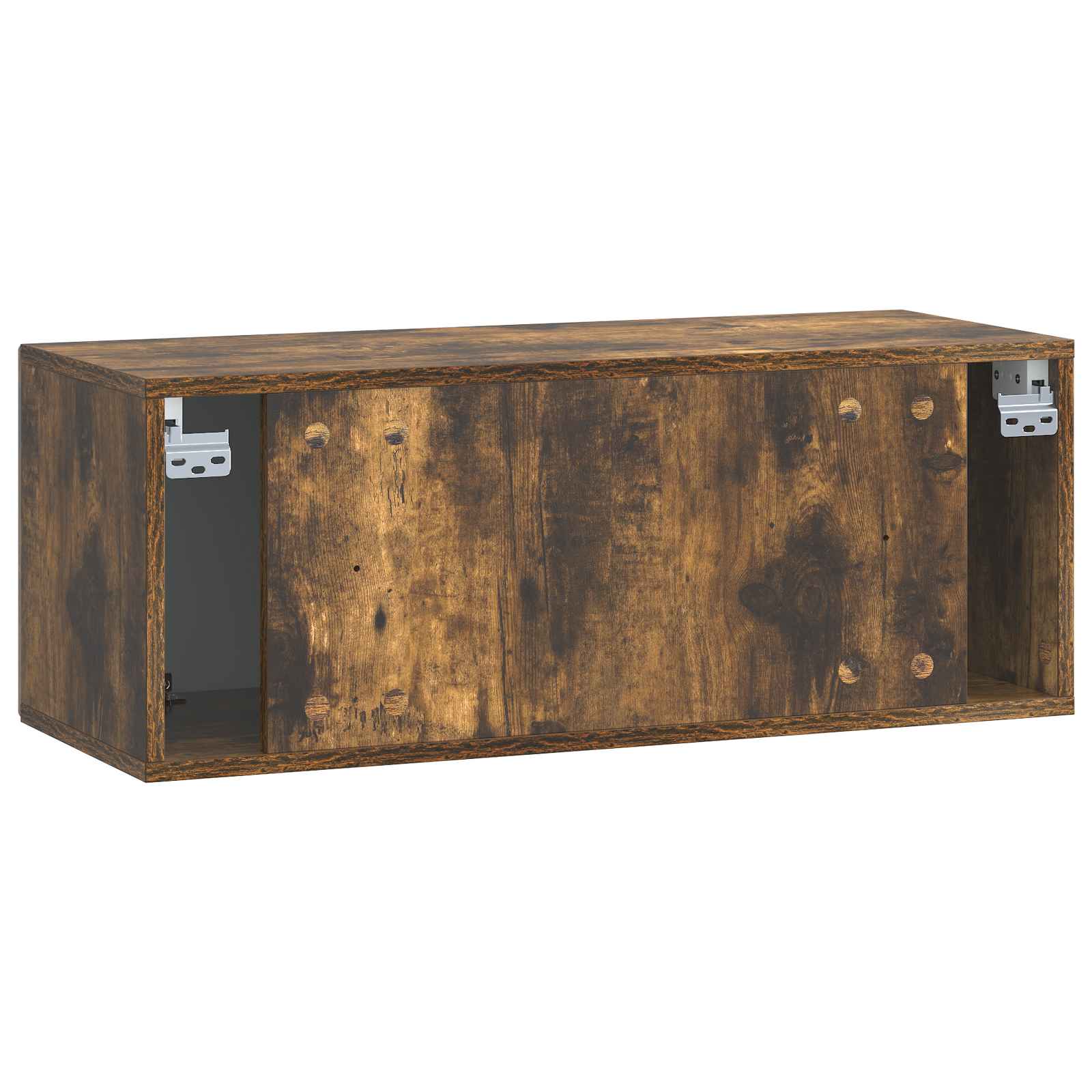 Meuble TV mural Chêne fumé 78,5 x 31 x 30 cm Bois d'ingénierie - XIOS